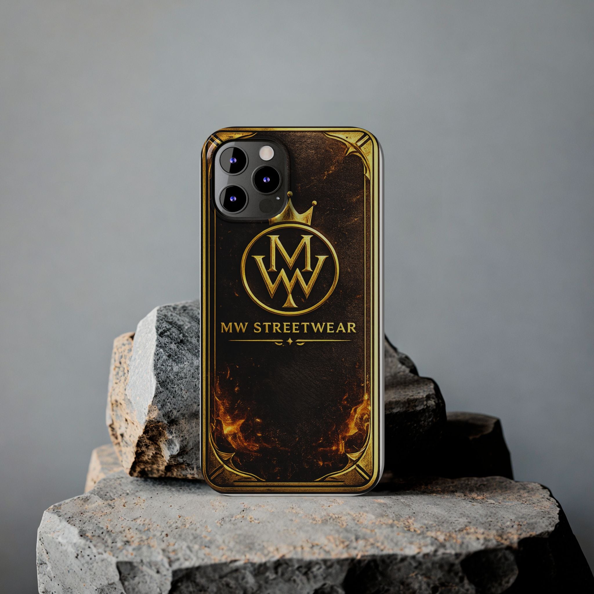 Slim Phone Case — MW Streetwear Gold Crest Design