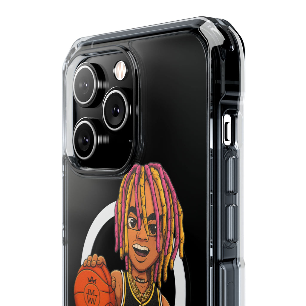 Clear Magnetic Phone Case — MW Streetwear Basketball Character Design