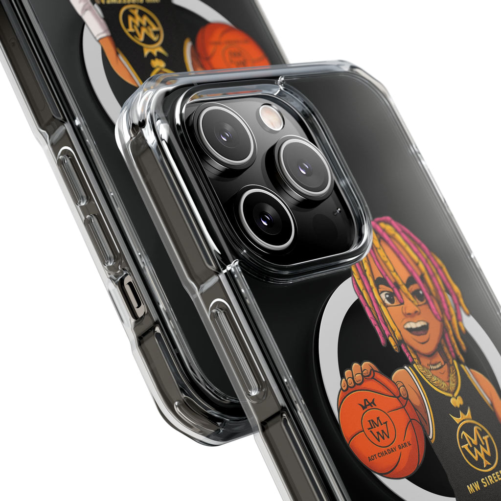 Clear Magnetic Phone Case — MW Streetwear Basketball Character Design