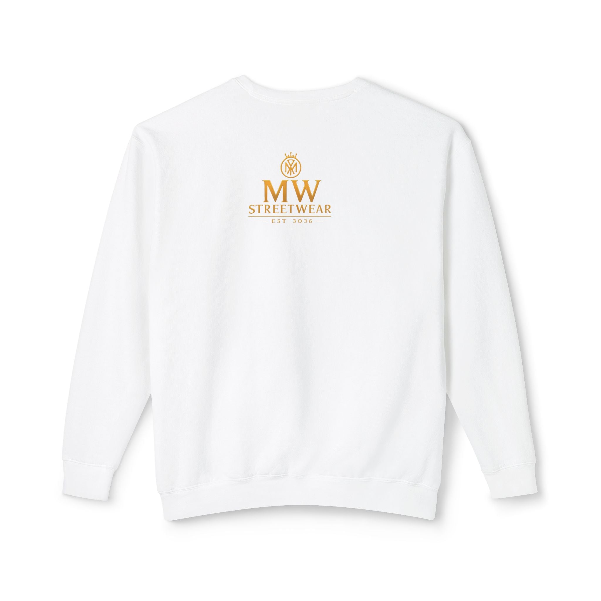 Gold Crown MW Logo Crewneck Sweatshirt — Luxury Monogram Streetwear