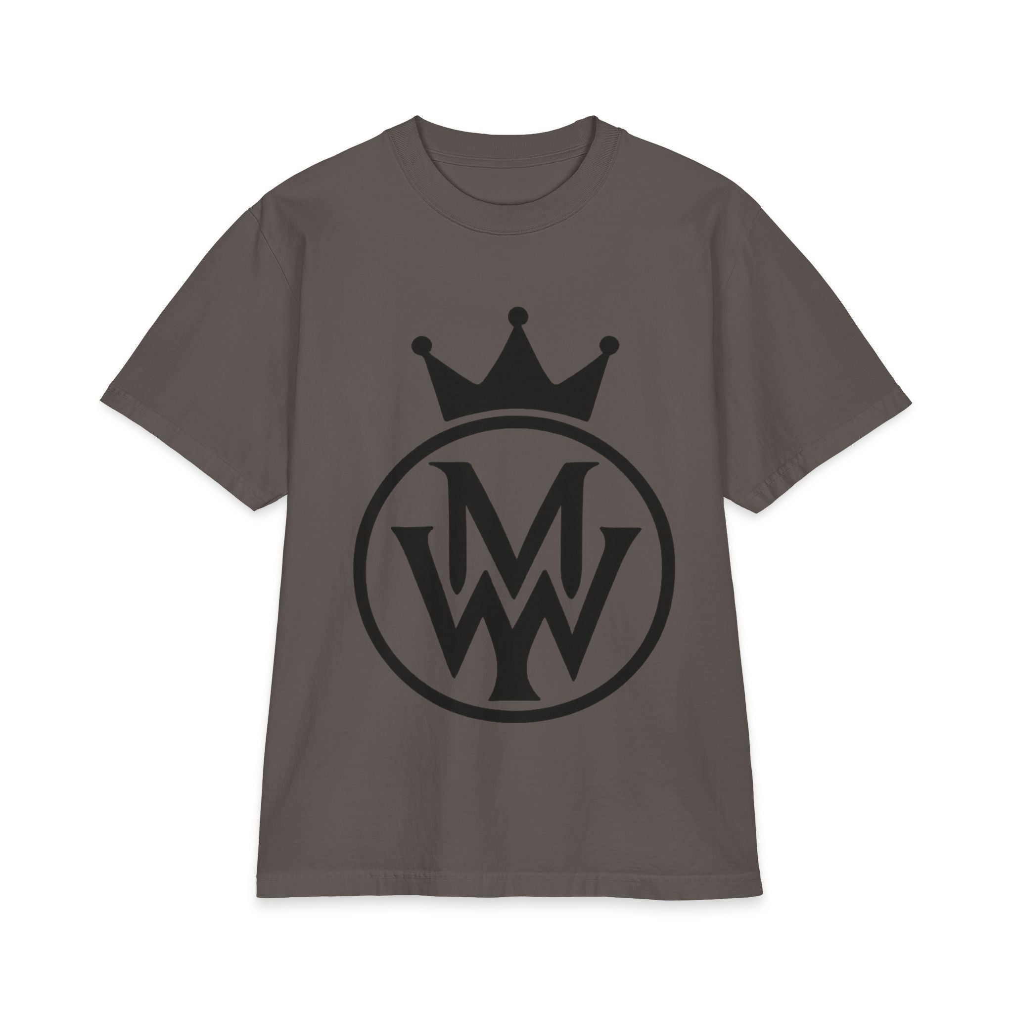 Crowned MW Logo T-Shirt — Minimal Monogram Graphic Tee