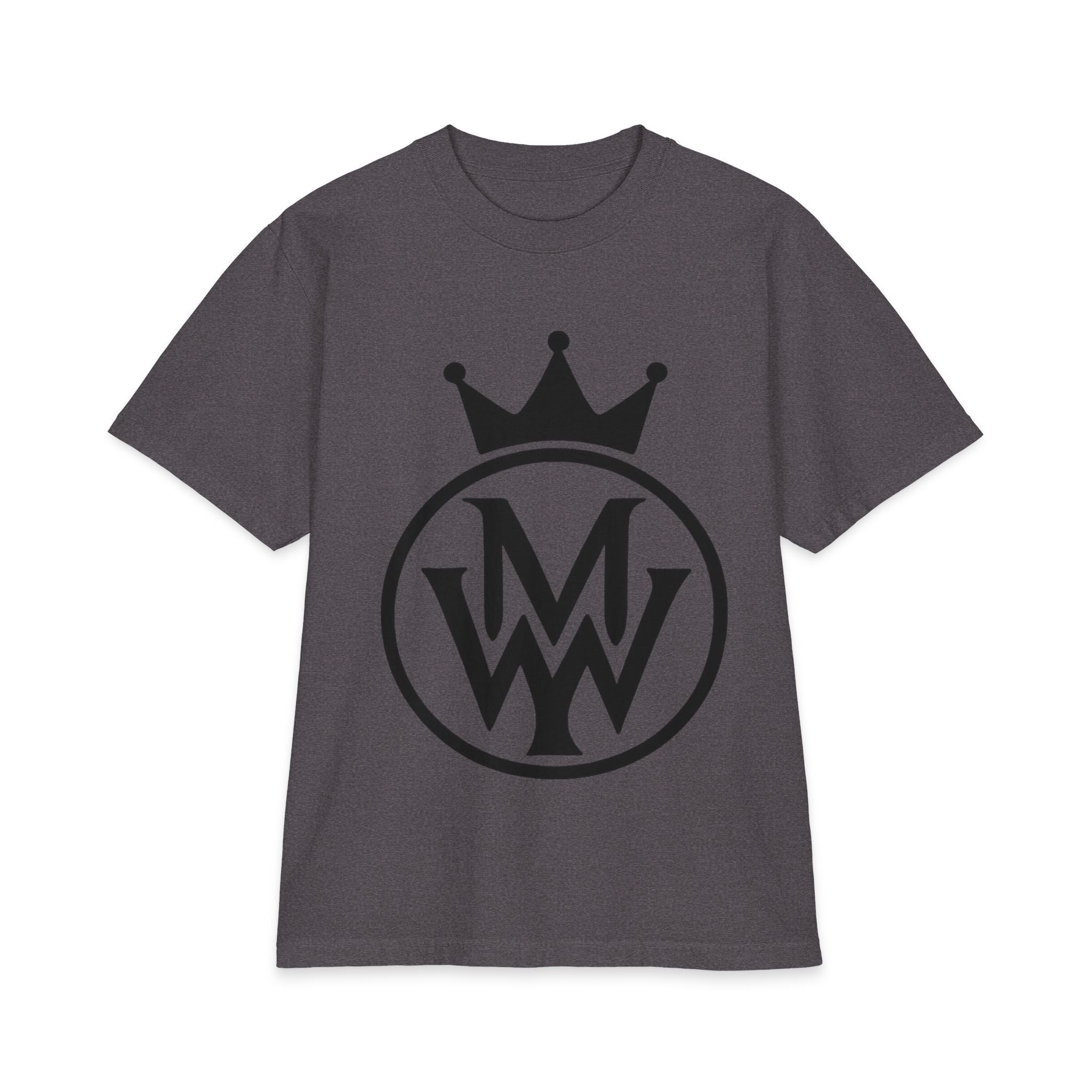 Crowned MW Logo T-Shirt — Minimal Monogram Graphic Tee