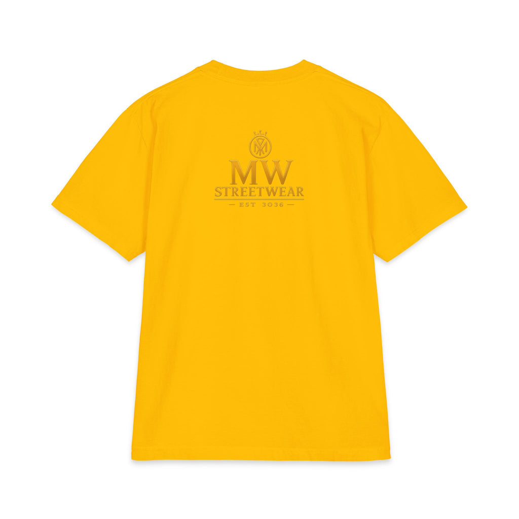 MW Streetwear Gold Crown T-Shirt — Luxury Logo Graphic Tee