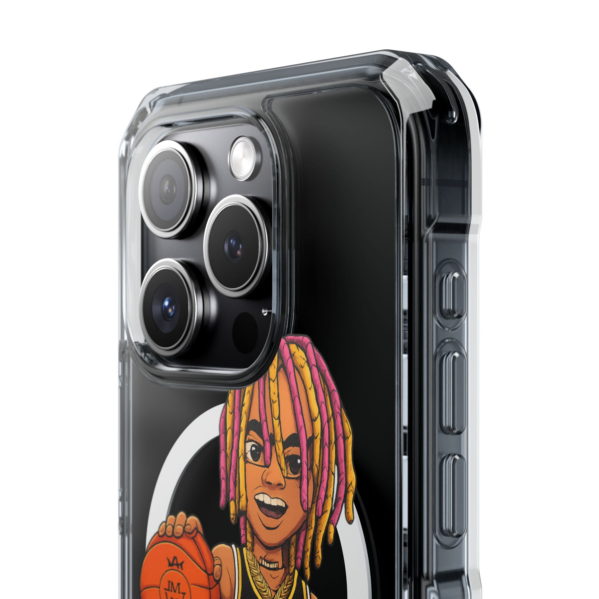 Clear Magnetic Phone Case — MW Streetwear Basketball Character Design