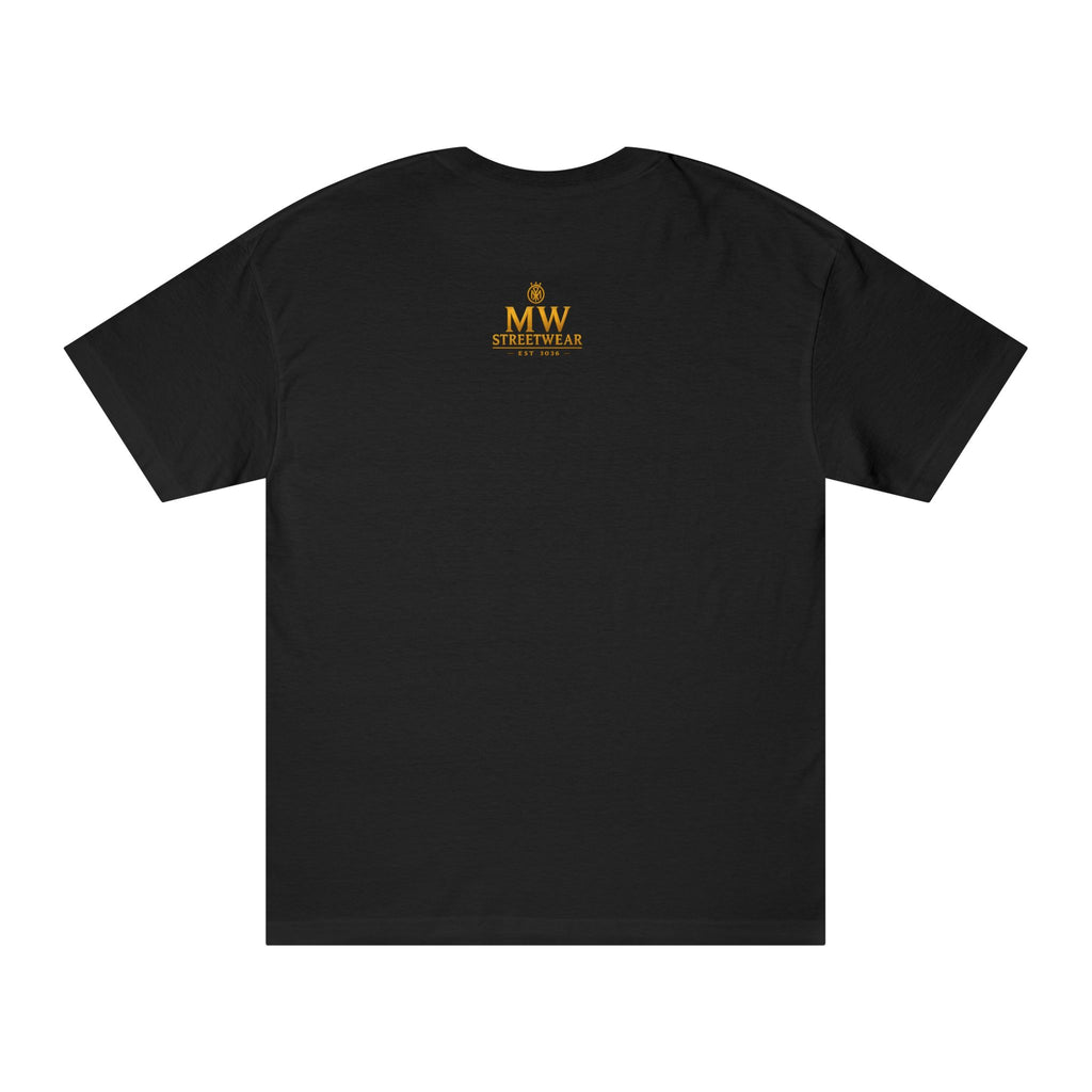 MW Streetwear Logo Tee — Gold Crown Graphic Classic T‑Shirt