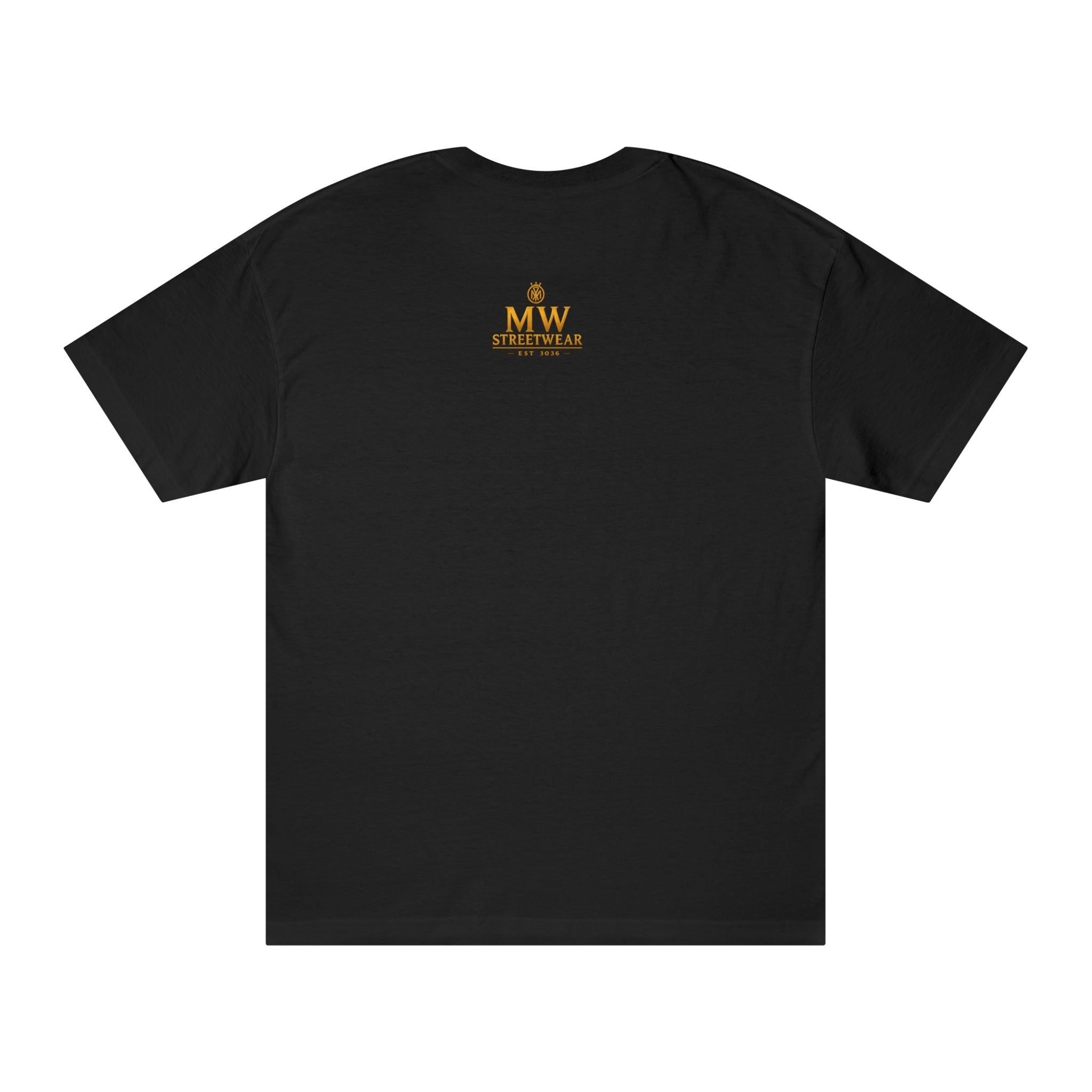MW Streetwear Logo Tee — Gold Crown Graphic Classic T‑Shirt
