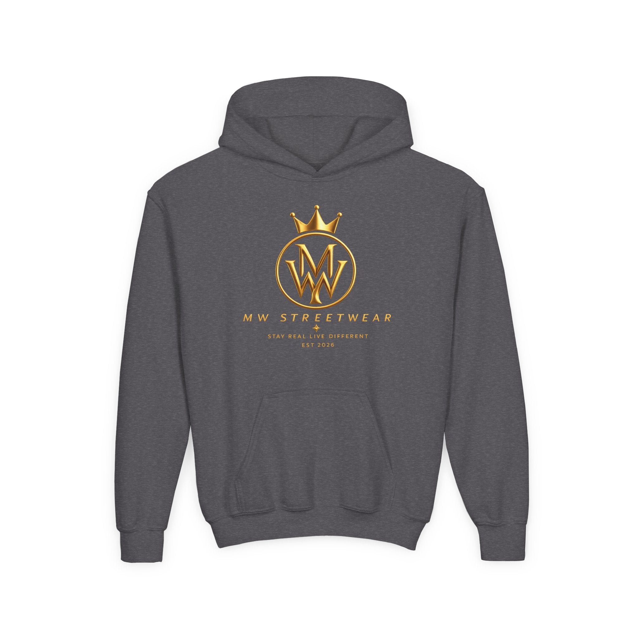 Youth Hoodie — MW Streetwear Gold Logo Pullover