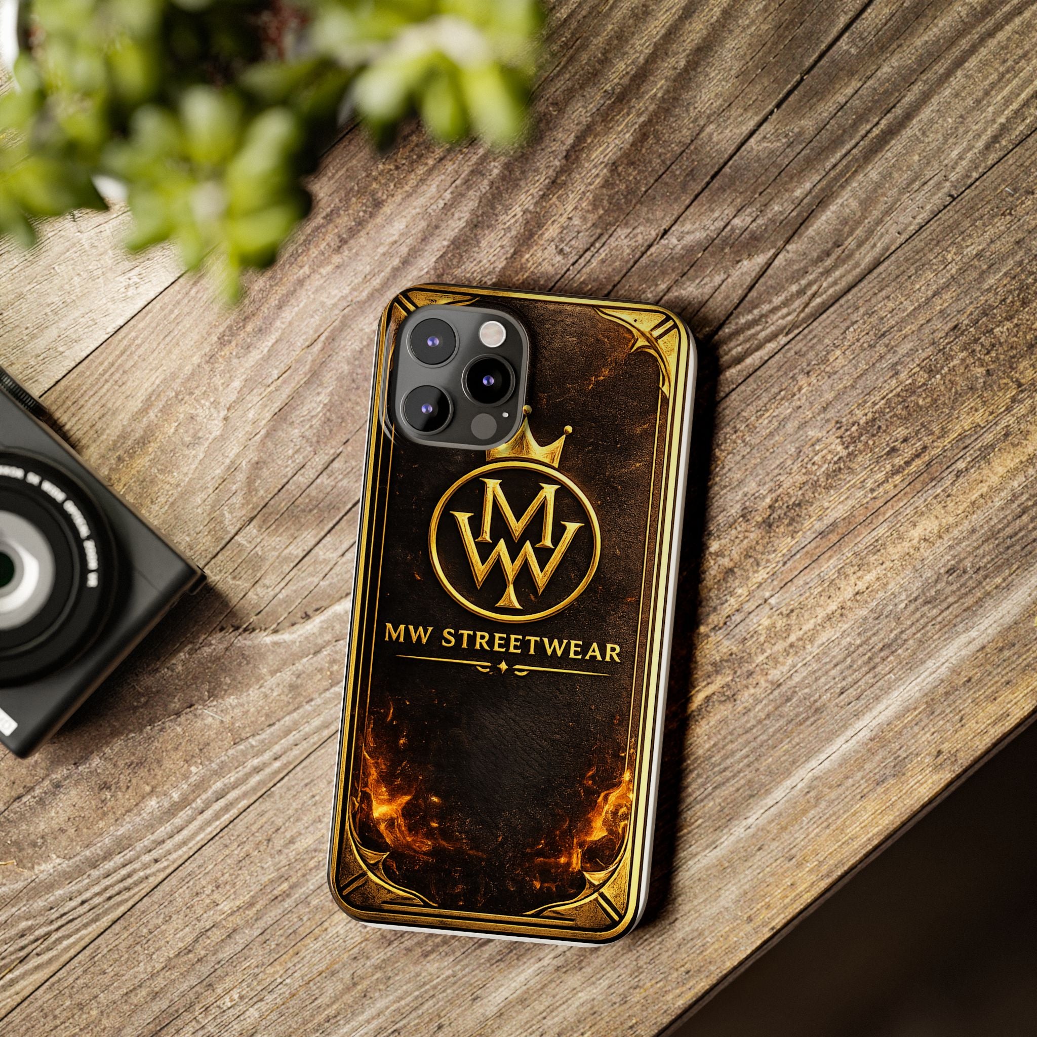 Slim Phone Case — MW Streetwear Gold Crest Design