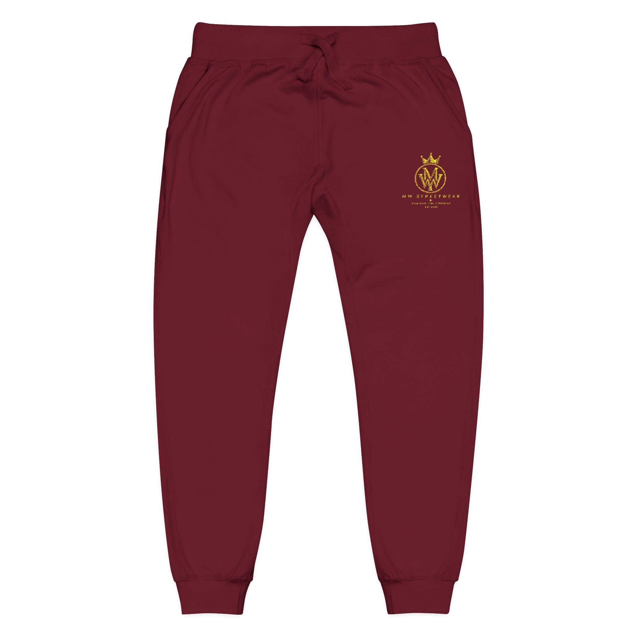 Embroidered Gold Bee Fleece Sweatpants – Cozy Casual Joggers