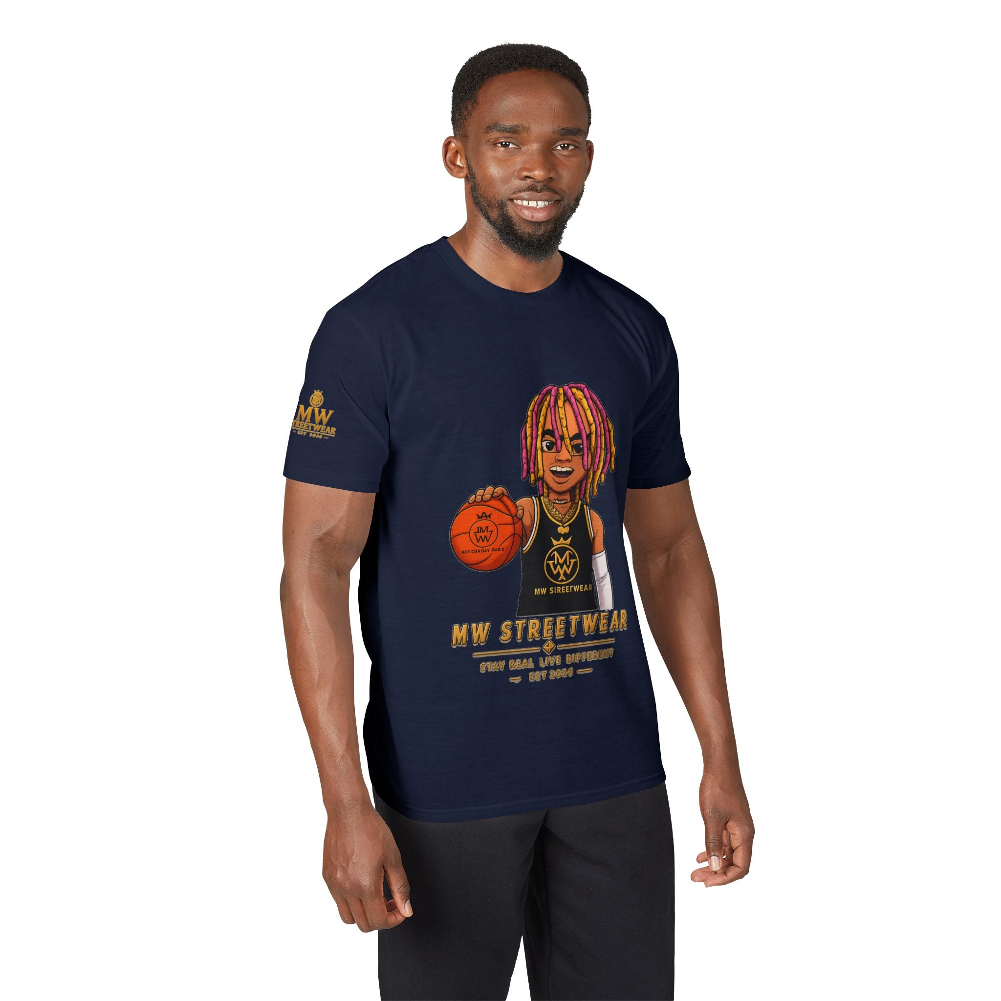 Streetwear Basketball Graphic T-Shirt — MW Streetwear Logo