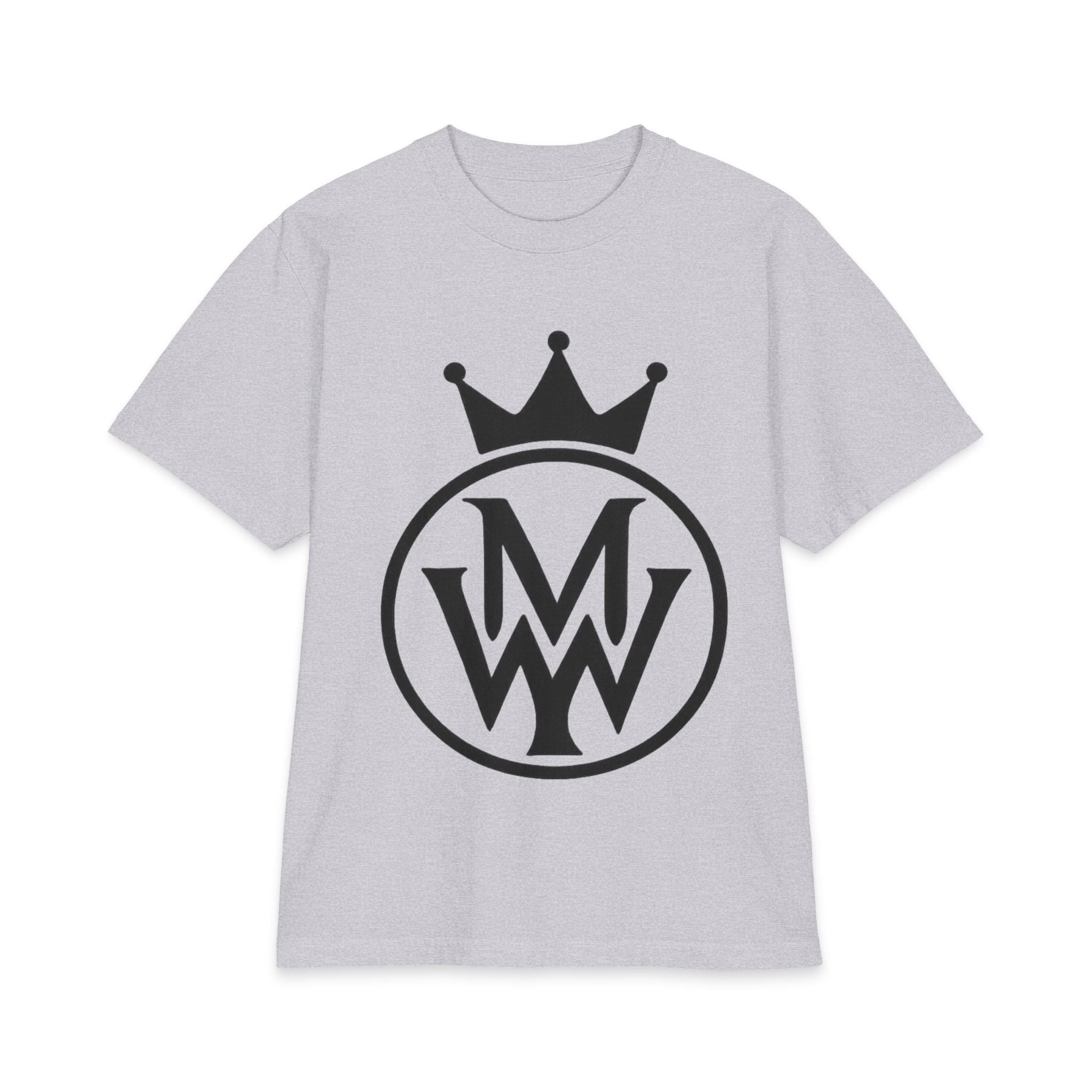 Crowned MW Logo T-Shirt — Minimal Monogram Graphic Tee