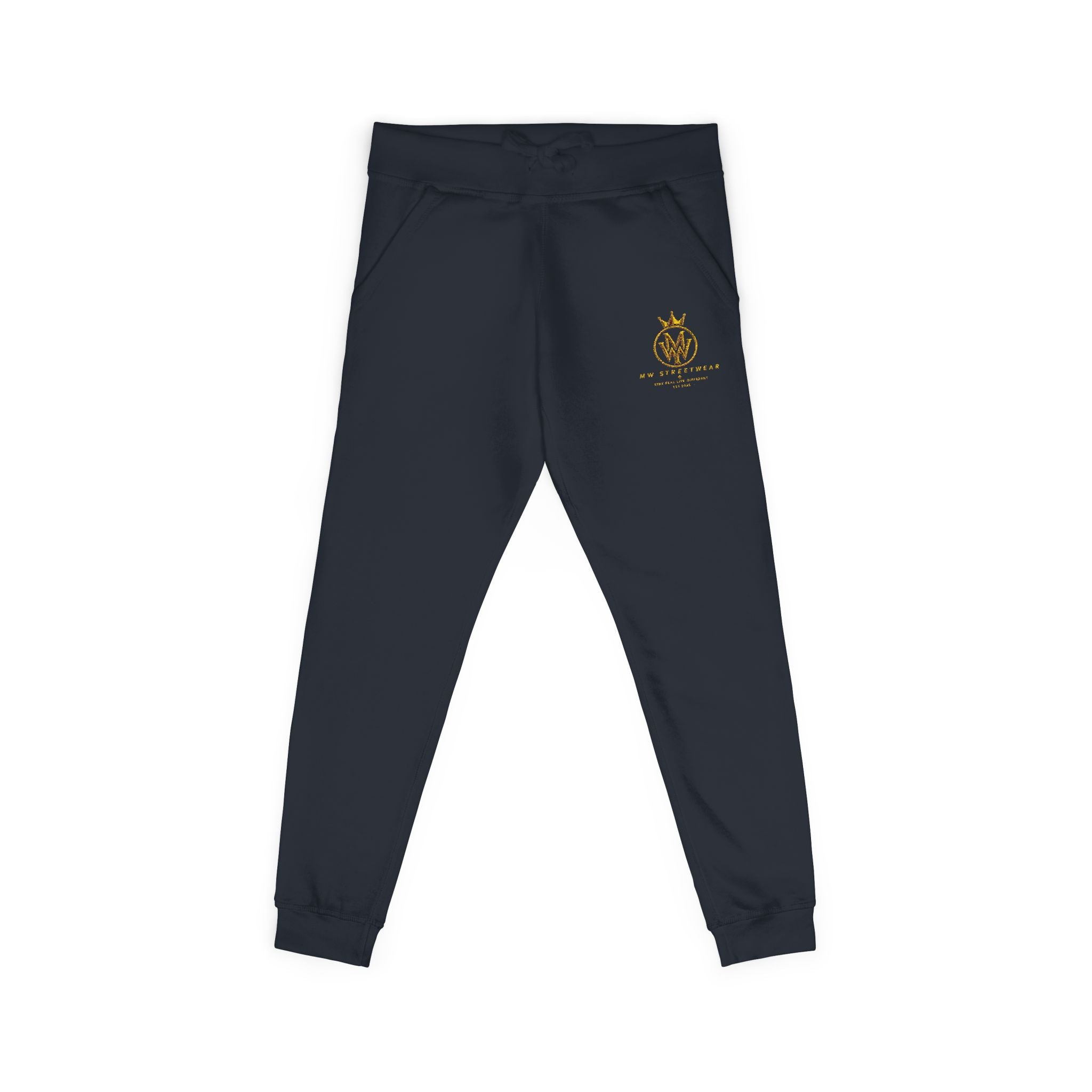 Embroidered Gold Bee Fleece Sweatpants – Cozy Casual Joggers