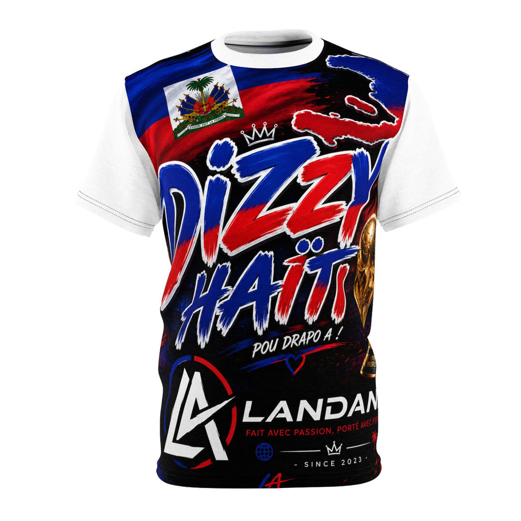 Dizzy Haïti Graphic Tee — Haitian Pride All-Over Print