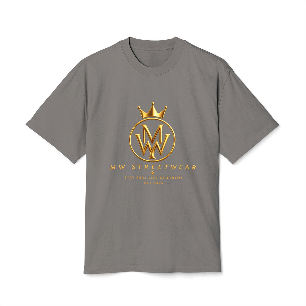 Crown Logo Streetwear Tee — “MW Streetwear” Vintage Faded T‑Shirt