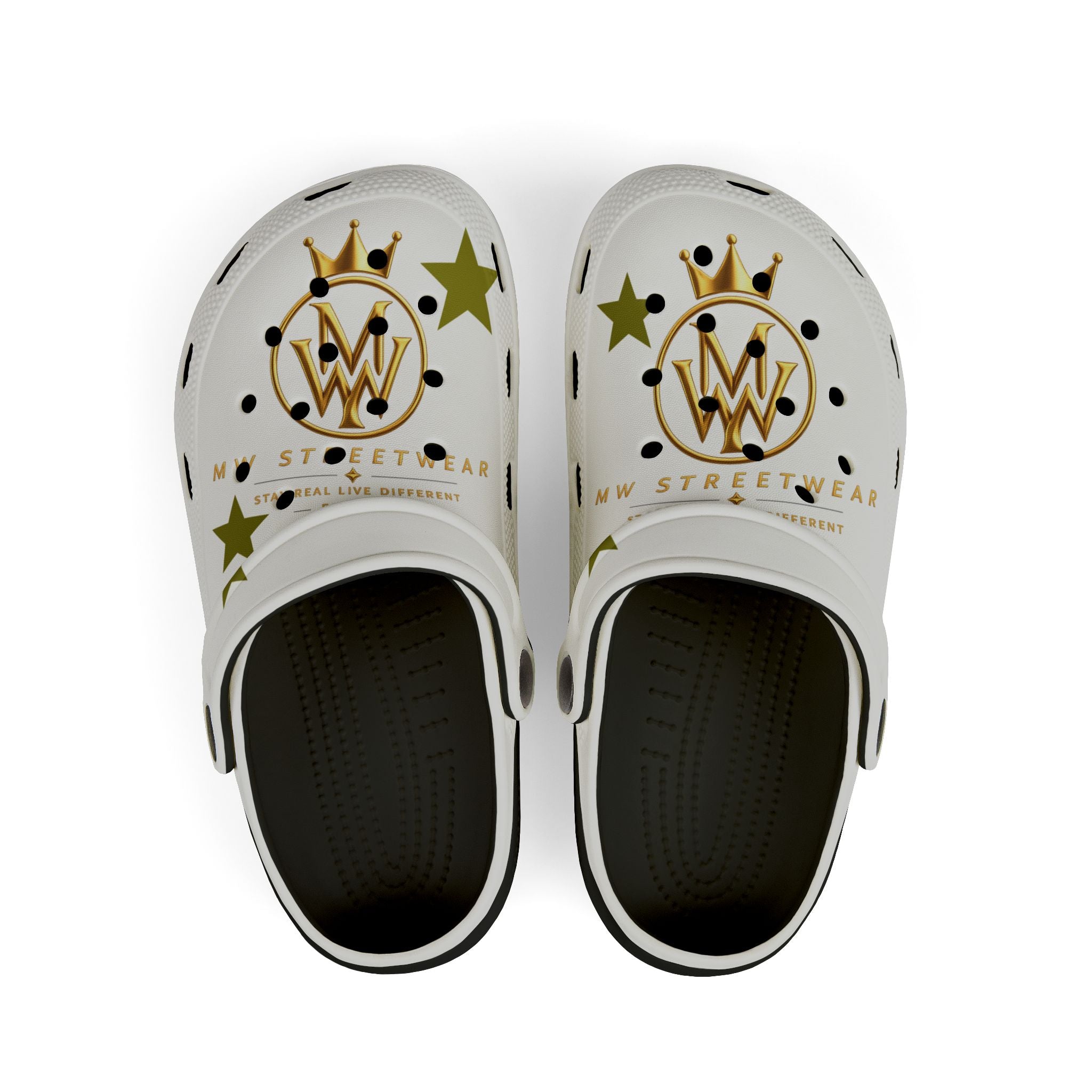 Kids Clogs — Gold Crown "MW Streetwear" EVA Foam Slip-Ons