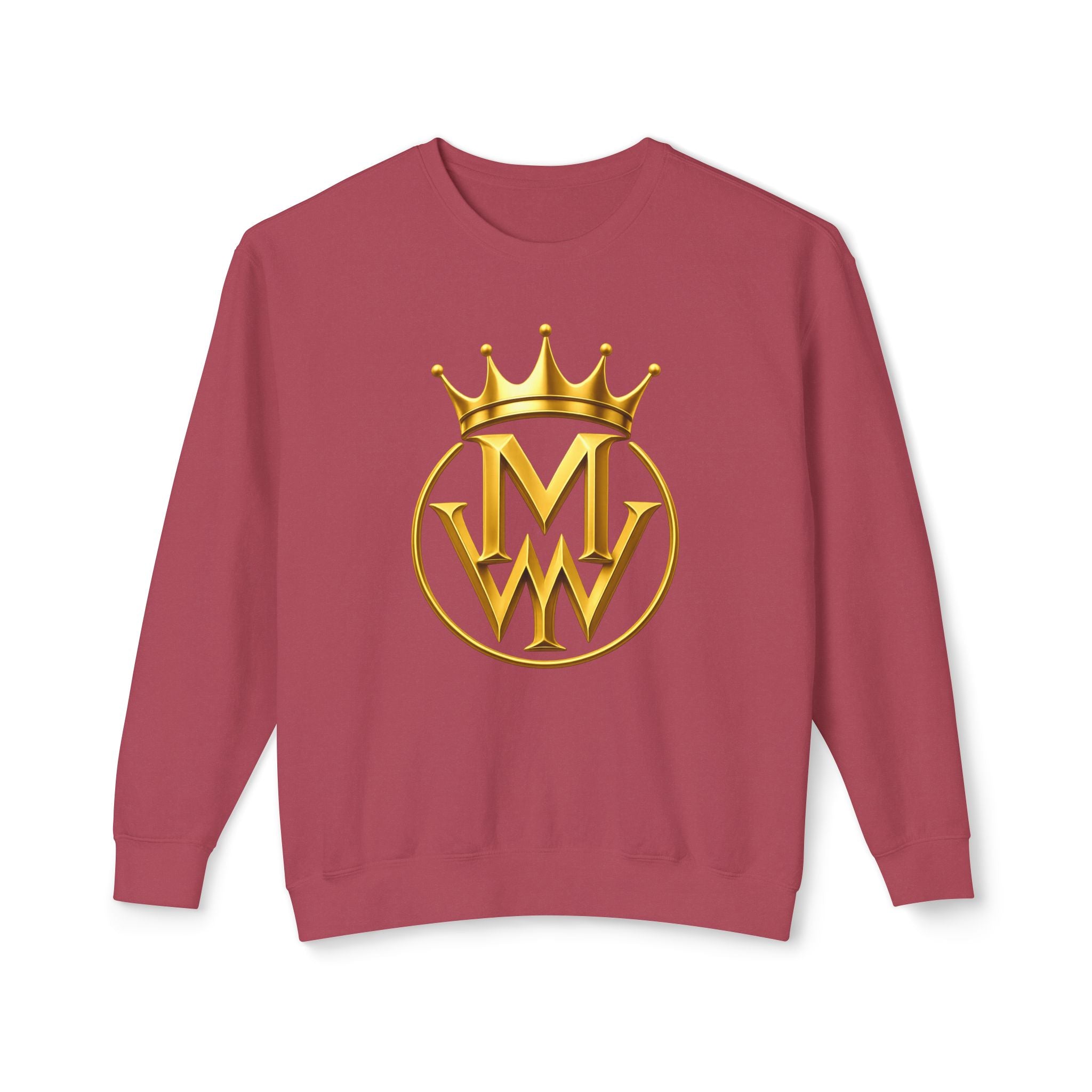 Gold Crown MW Logo Crewneck Sweatshirt — Luxury Monogram Streetwear