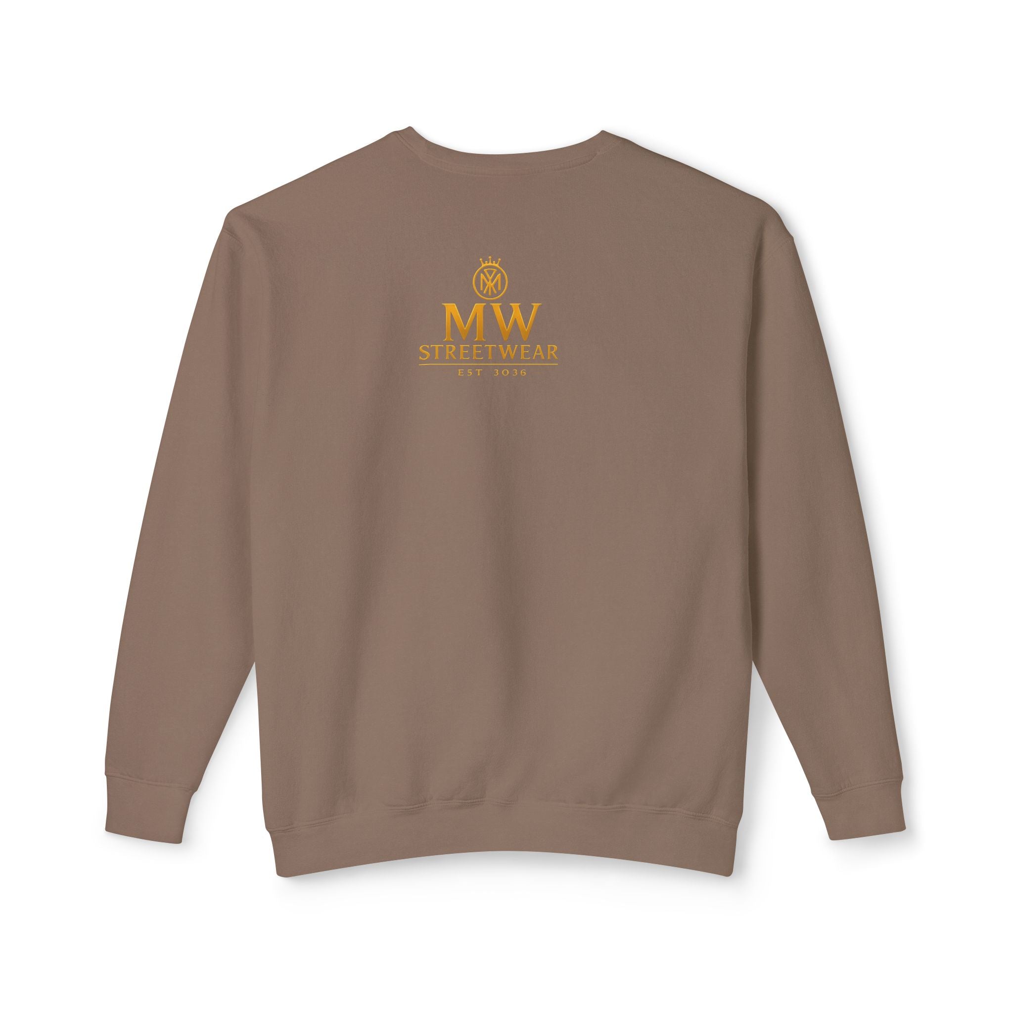 Gold Crown MW Logo Crewneck Sweatshirt — Luxury Monogram Streetwear