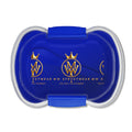 Blue Two-Tier Bento Box Lunch Container with MW Streetwear Logo