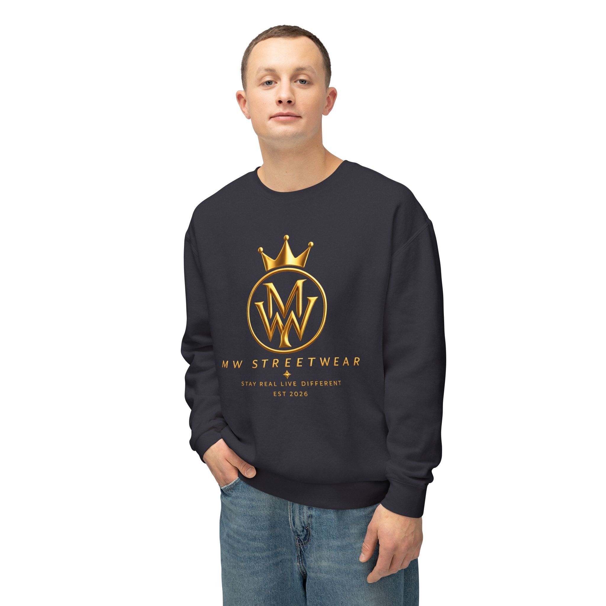 MW Streetwear Gold Crest Crewneck Sweatshirt