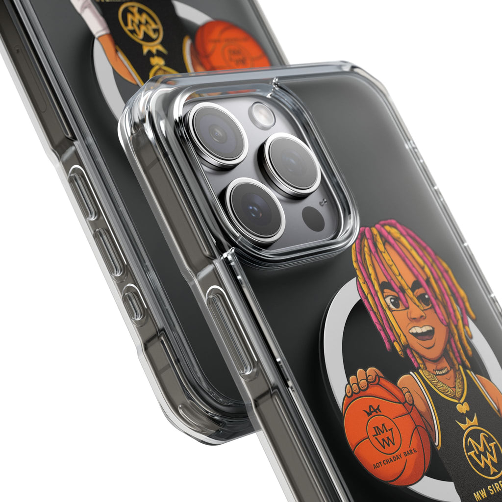 Clear Magnetic Phone Case — MW Streetwear Basketball Character Design