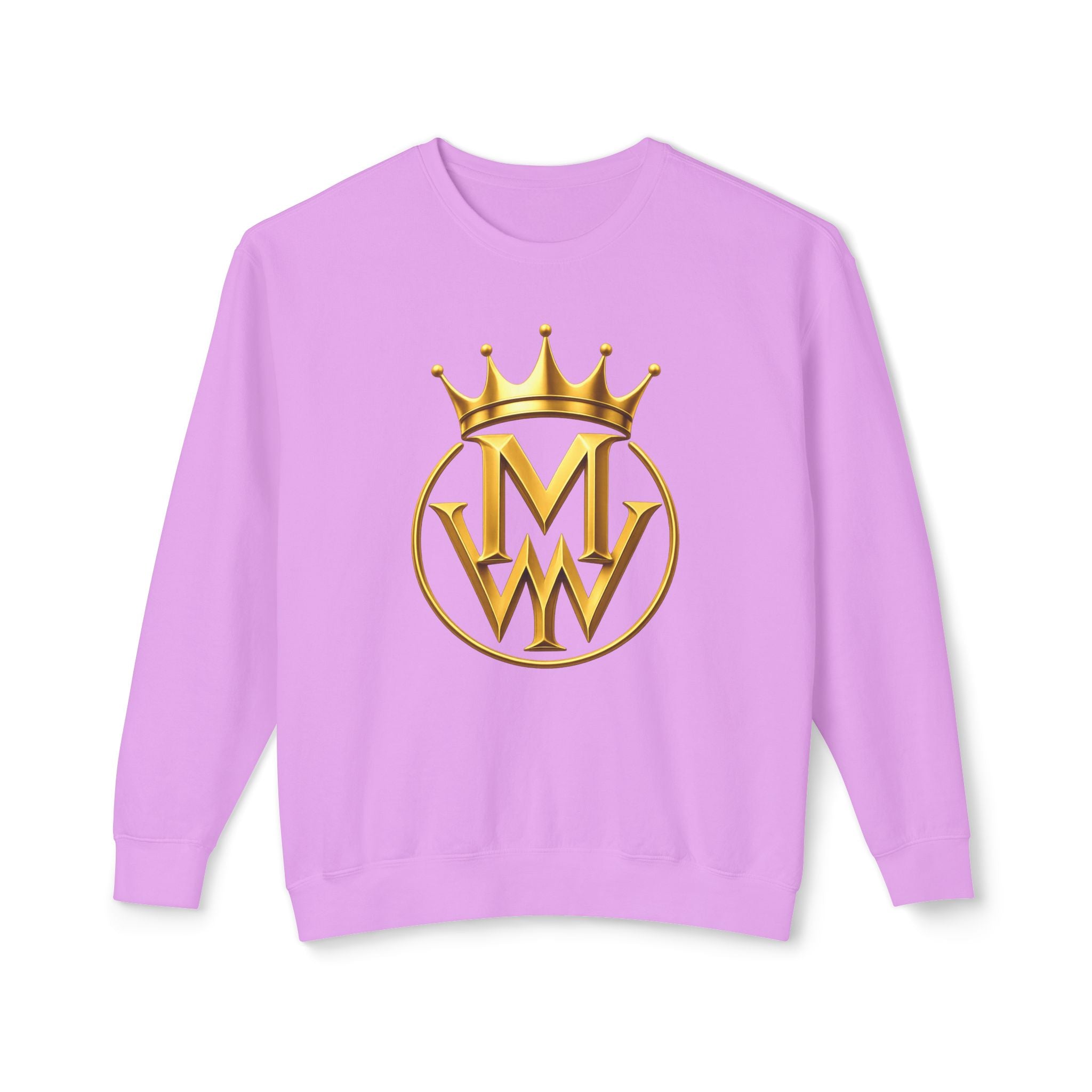 Gold Crown MW Logo Crewneck Sweatshirt — Luxury Monogram Streetwear