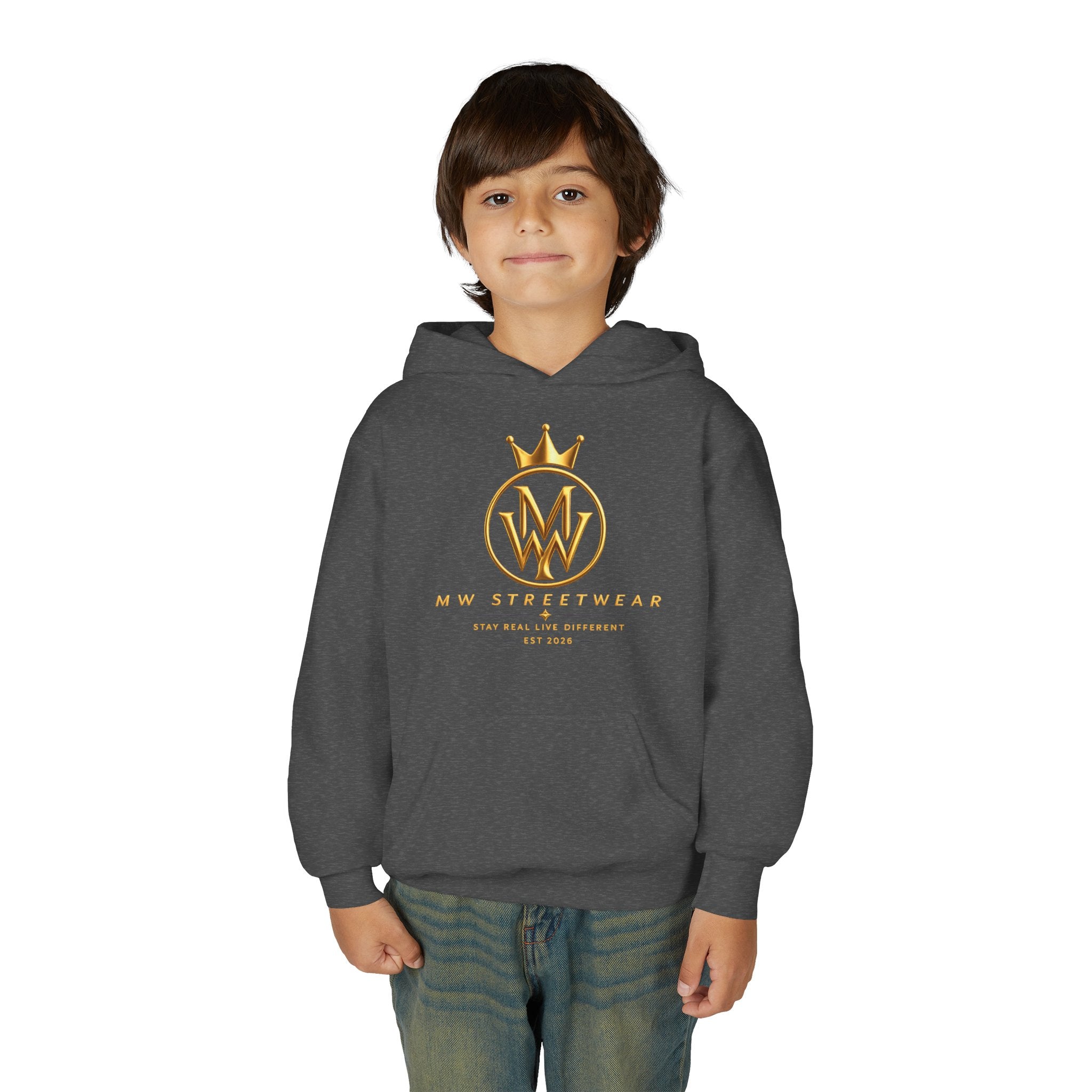 Youth Hoodie — MW Streetwear Gold Logo Pullover