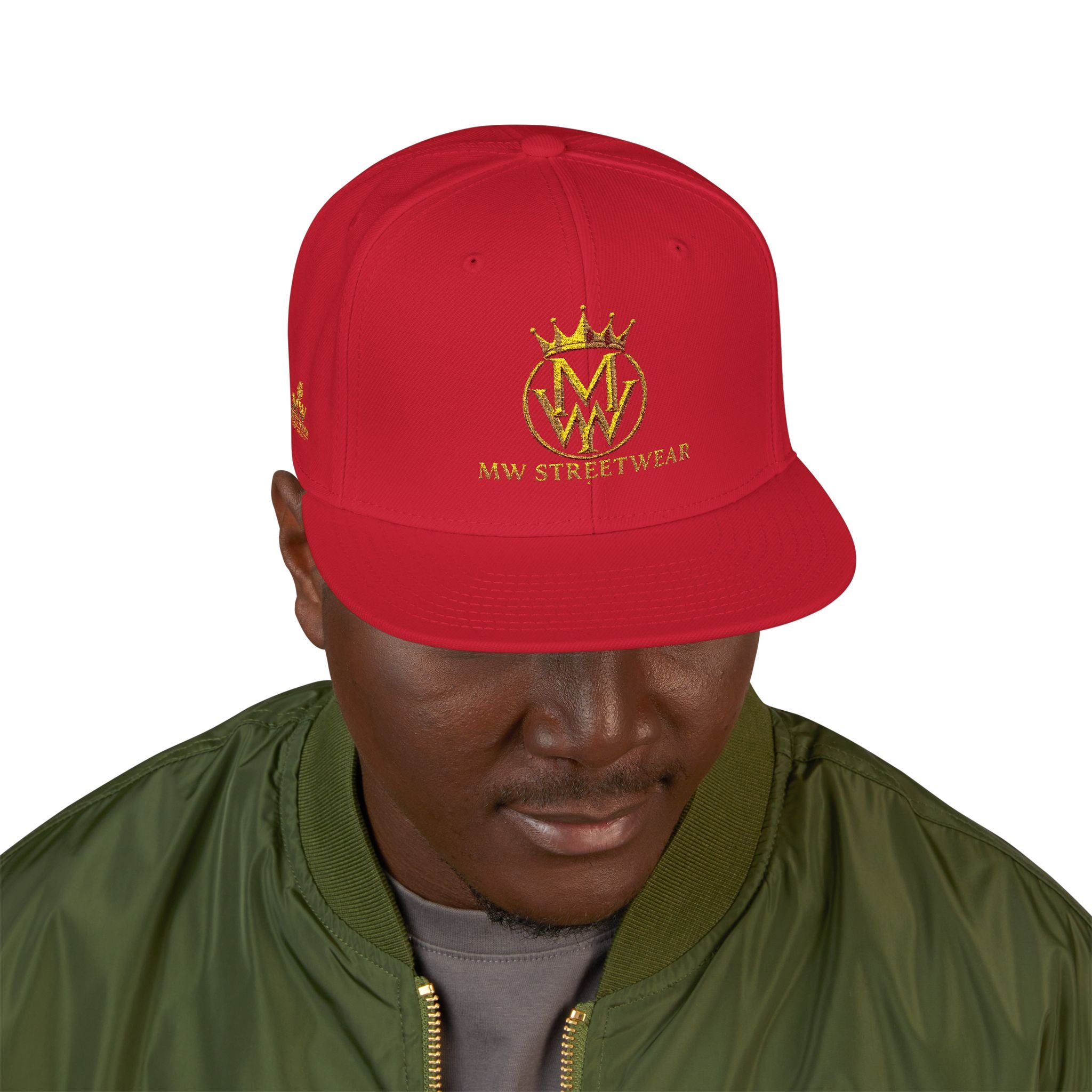Embroidered Crown Logo Snapback Hat