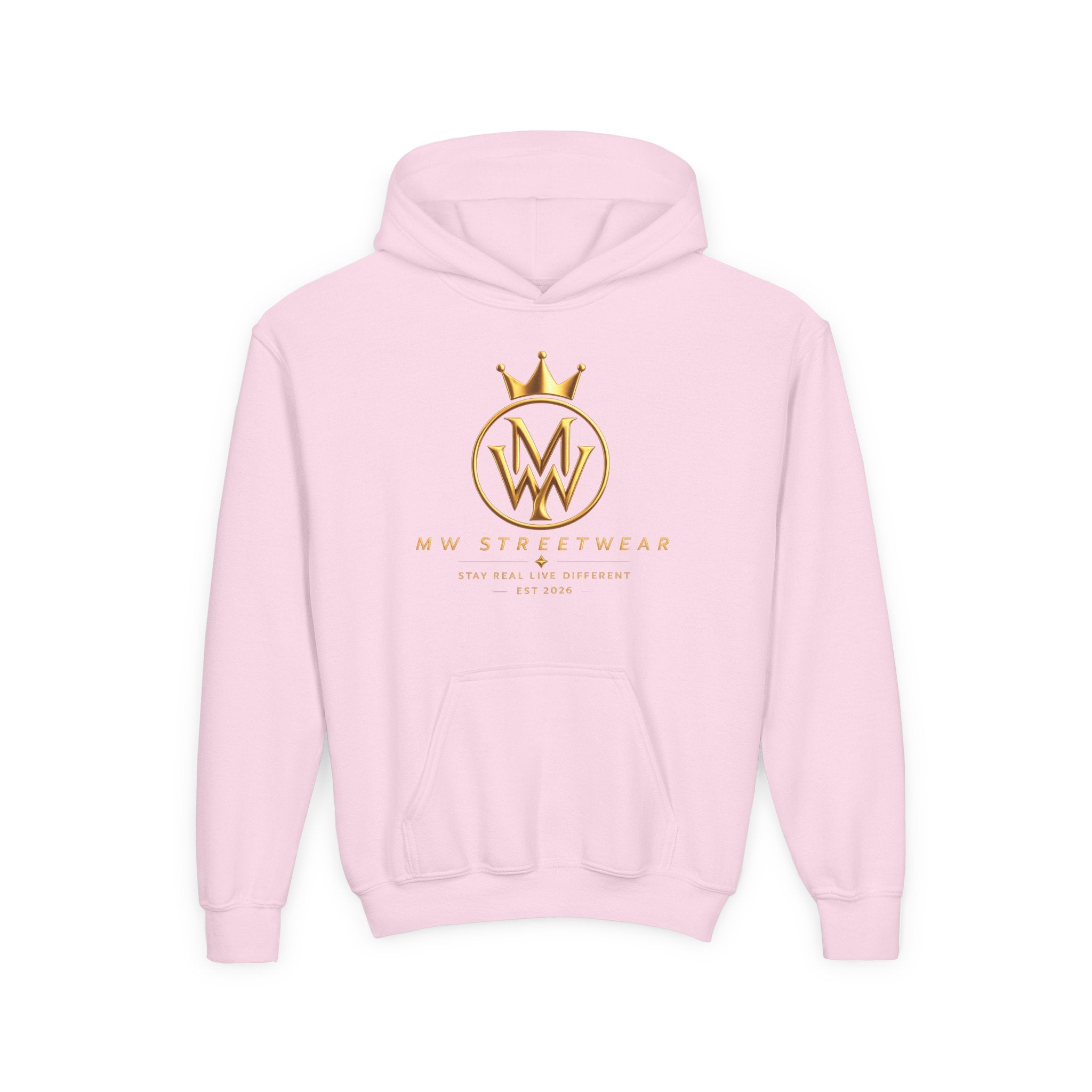 Youth Hoodie — MW Streetwear Gold Logo Pullover