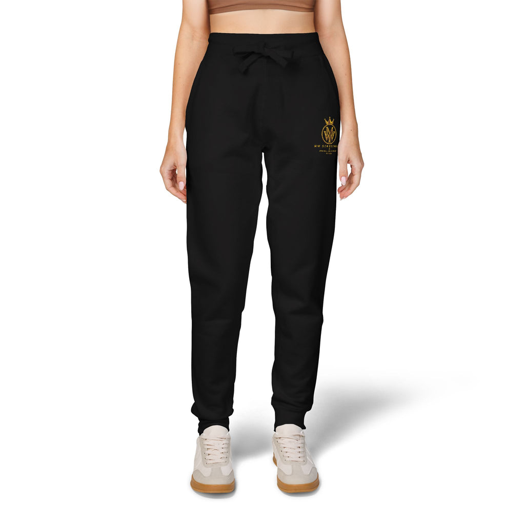 Embroidered Gold Bee Fleece Sweatpants – Cozy Casual Joggers