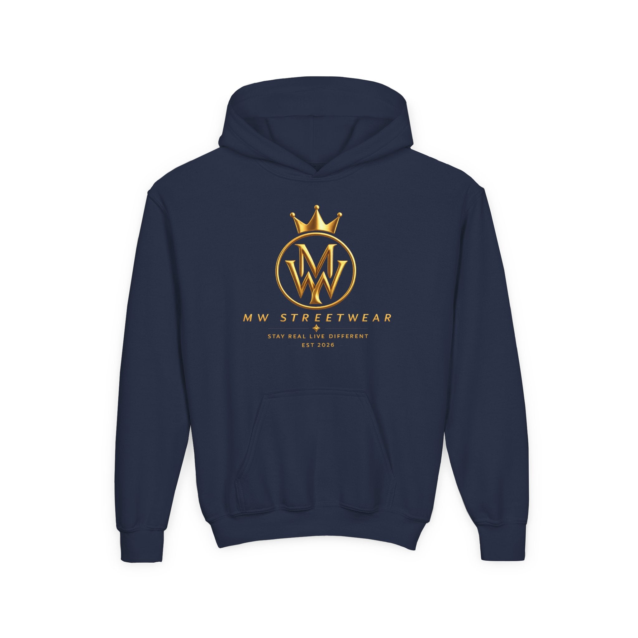Youth Hoodie — MW Streetwear Gold Logo Pullover