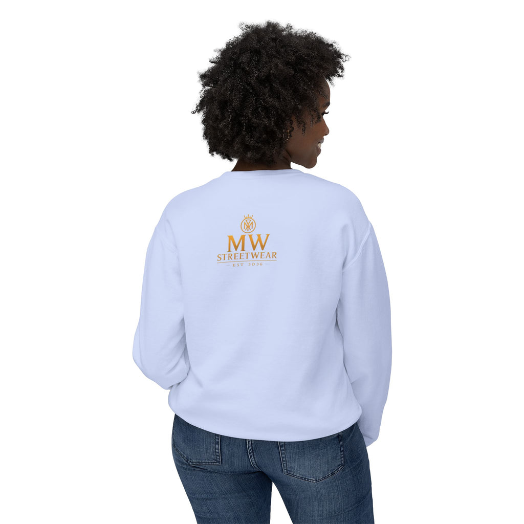 Gold Crown MW Logo Crewneck Sweatshirt — Luxury Monogram Streetwear