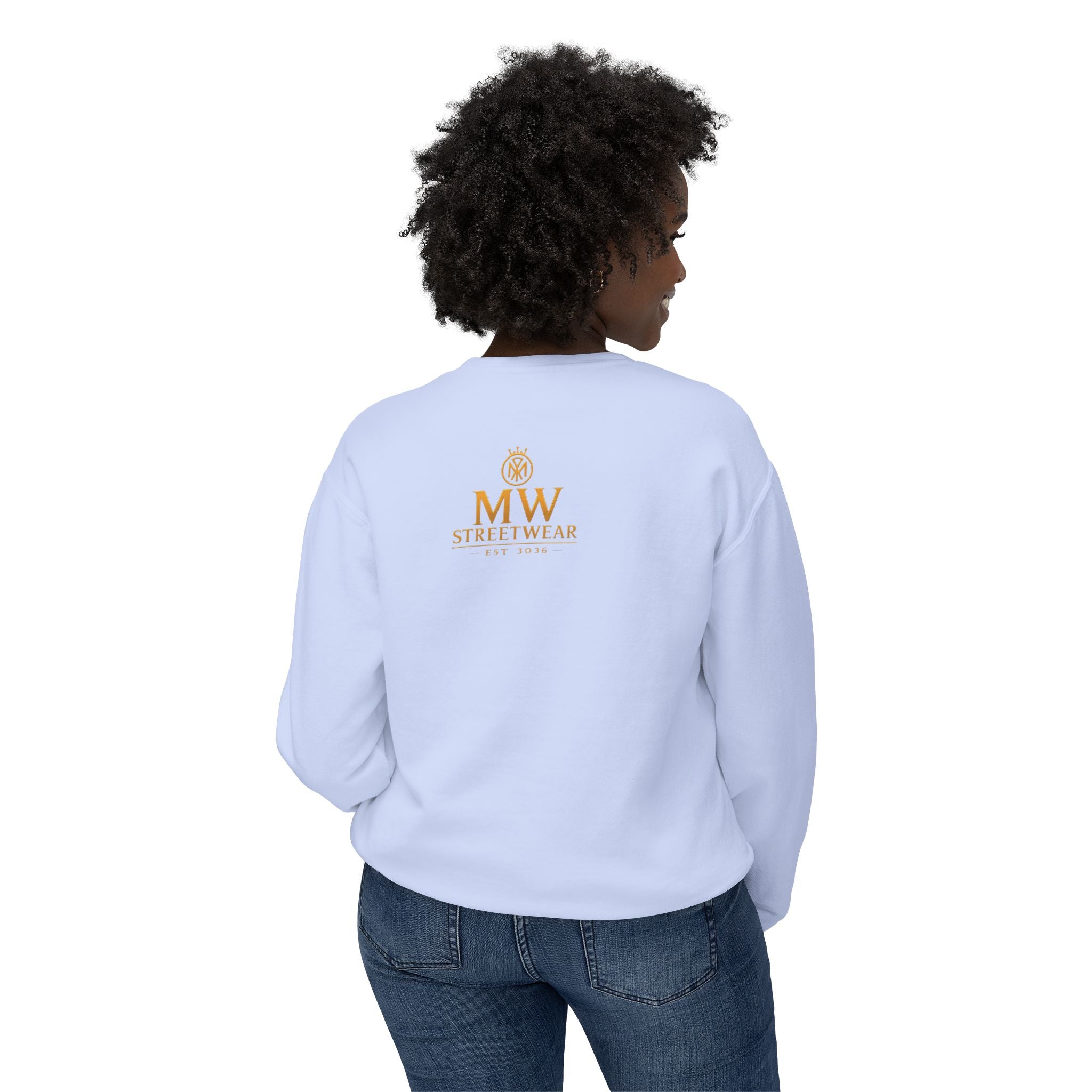 Gold Crown MW Logo Crewneck Sweatshirt — Luxury Monogram Streetwear
