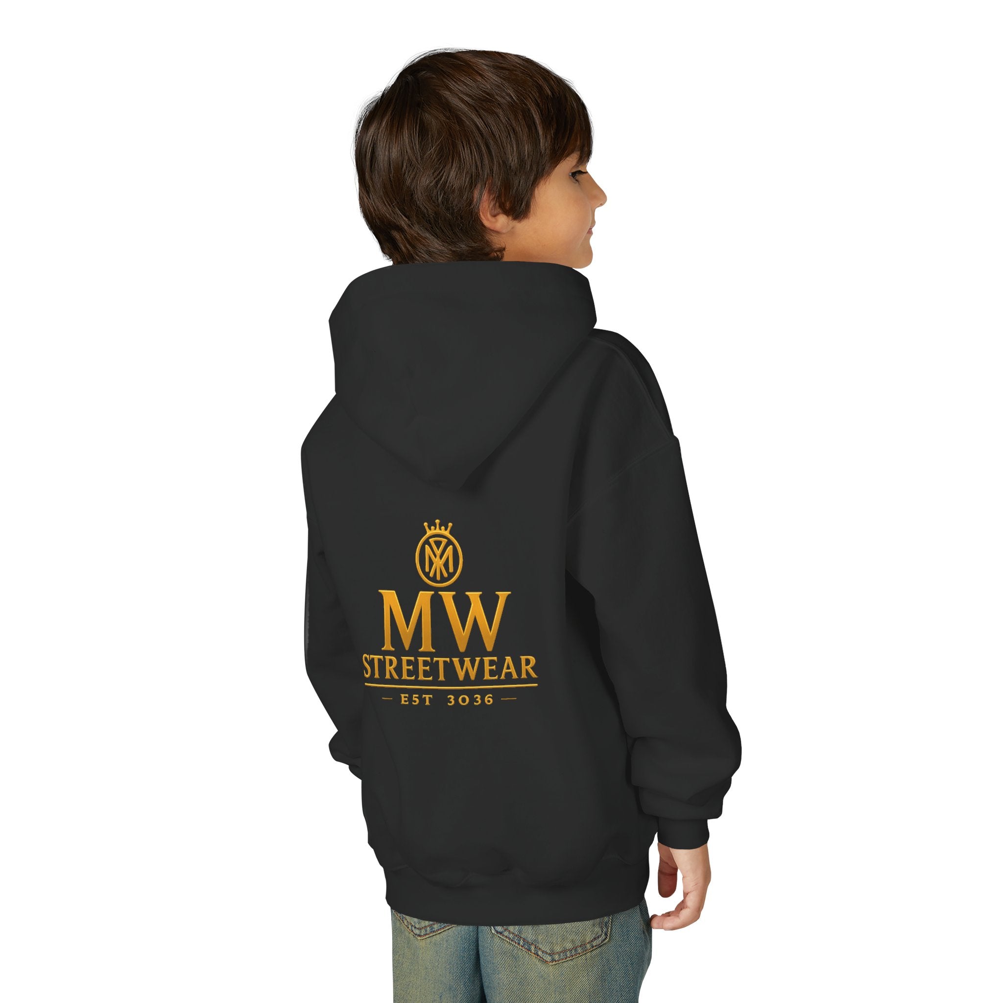 Youth Hoodie — MW Streetwear Gold Logo Pullover