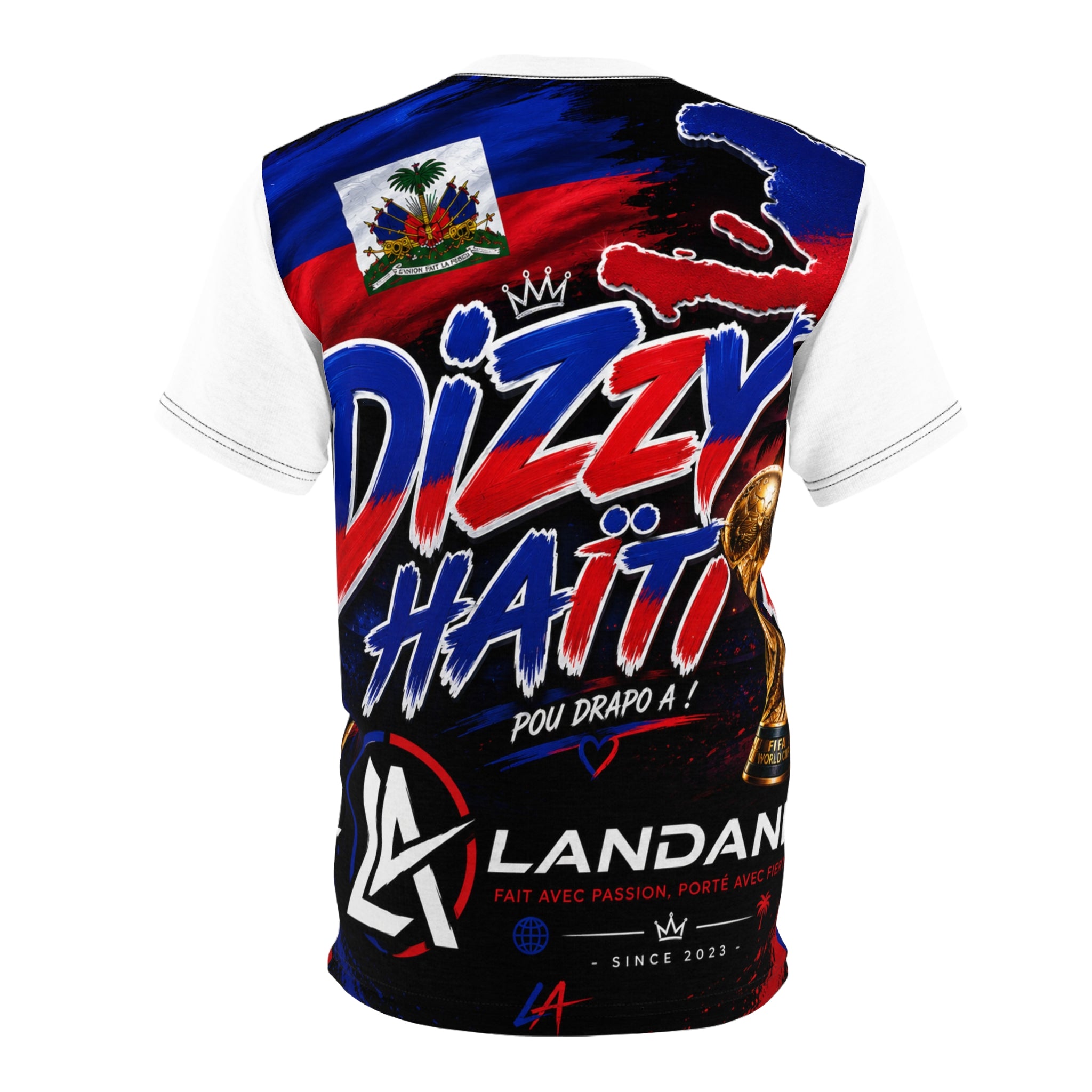 Dizzy Haïti Graphic Tee — Haitian Pride All-Over Print