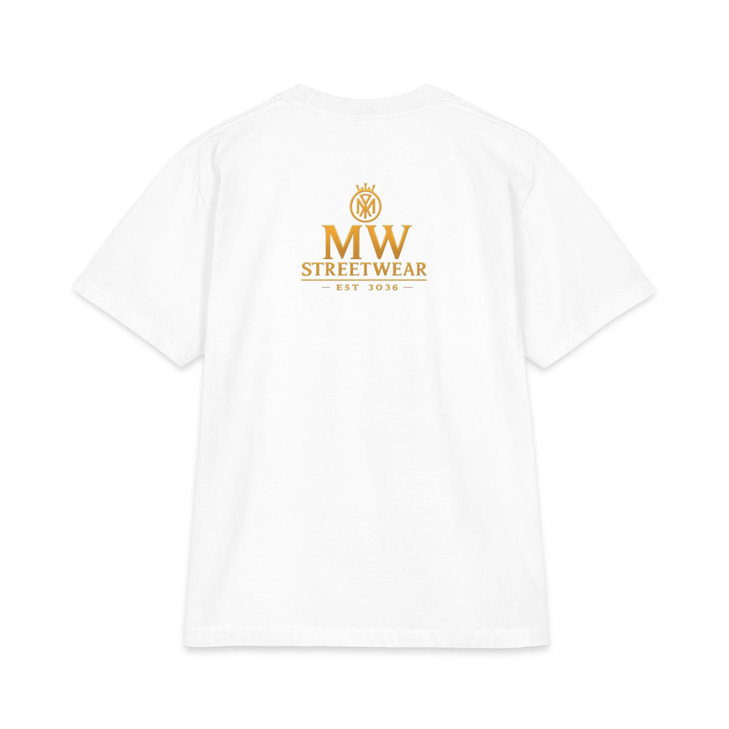 MW Streetwear Gold Crown T-Shirt — Luxury Logo Graphic Tee