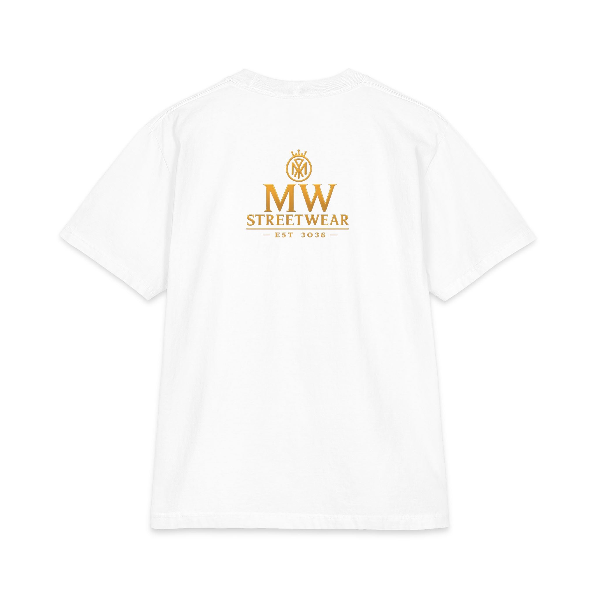 MW Streetwear Gold Crown T-Shirt — Luxury Logo Graphic Tee