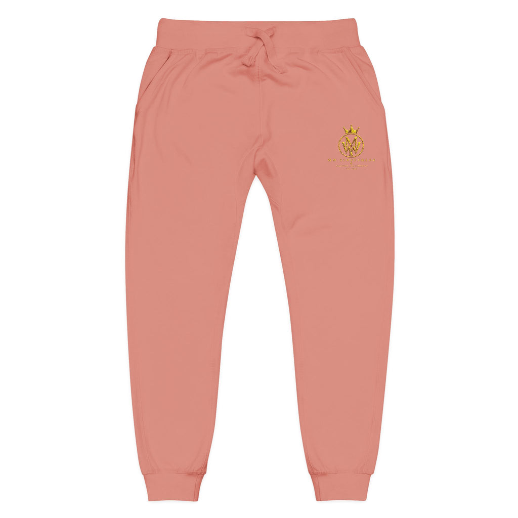 Embroidered Gold Bee Fleece Sweatpants – Cozy Casual Joggers