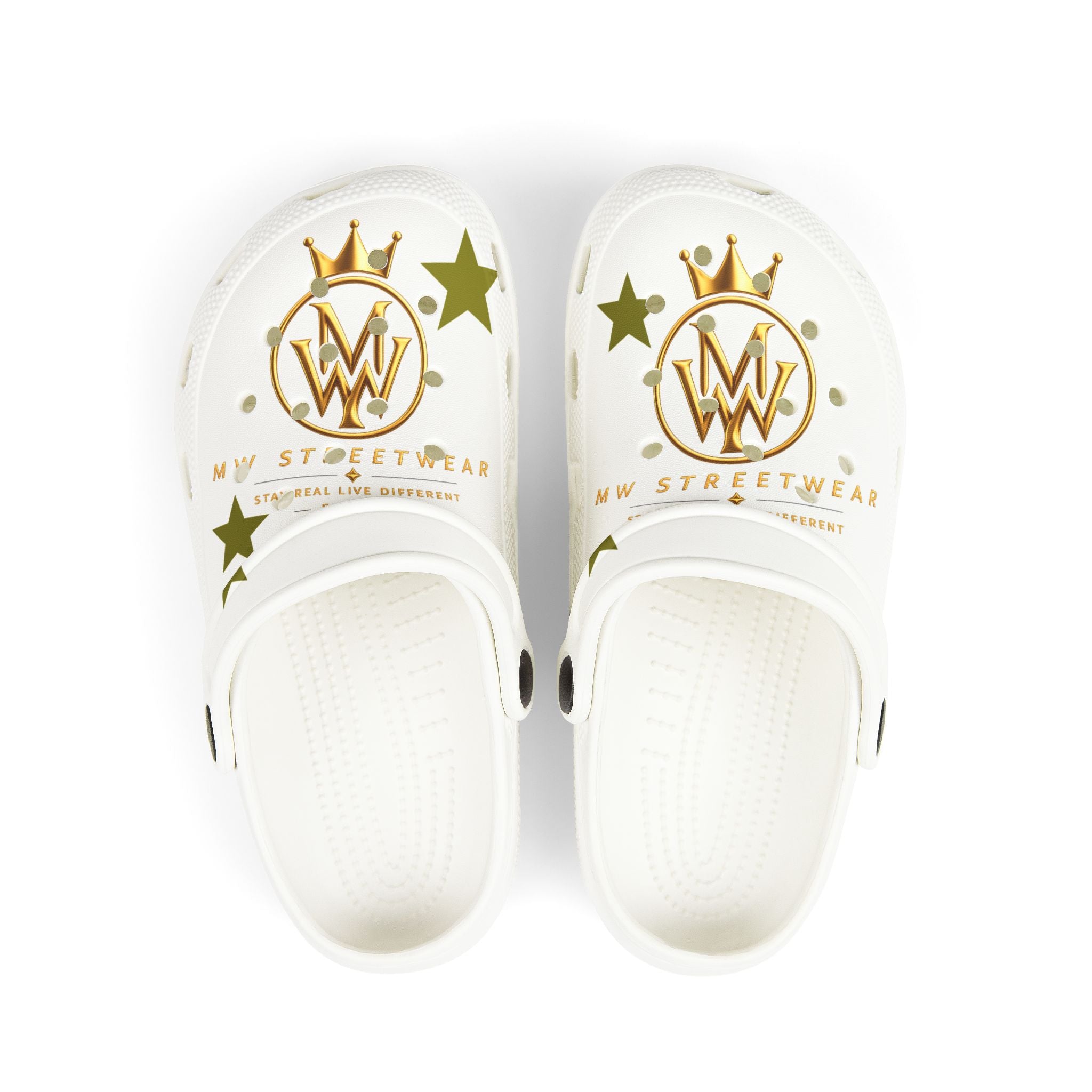 Kids Clogs — Gold Crown "MW Streetwear" EVA Foam Slip-Ons
