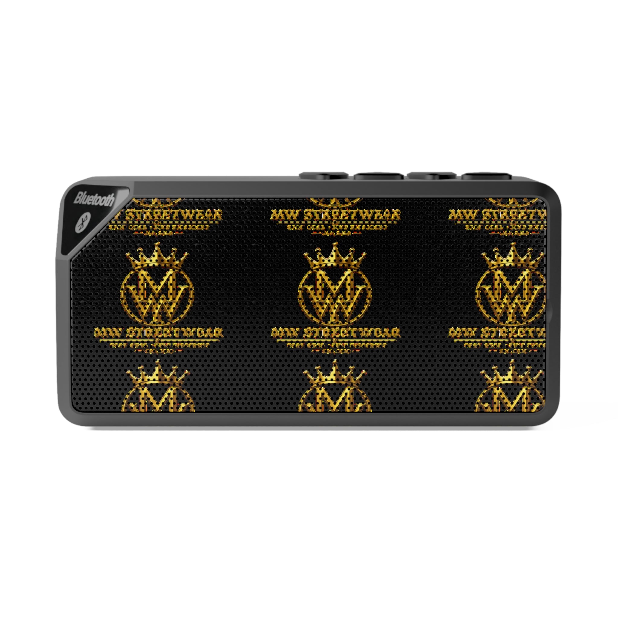 Bluetooth Speaker — Gold Crown Pattern Portable Speaker