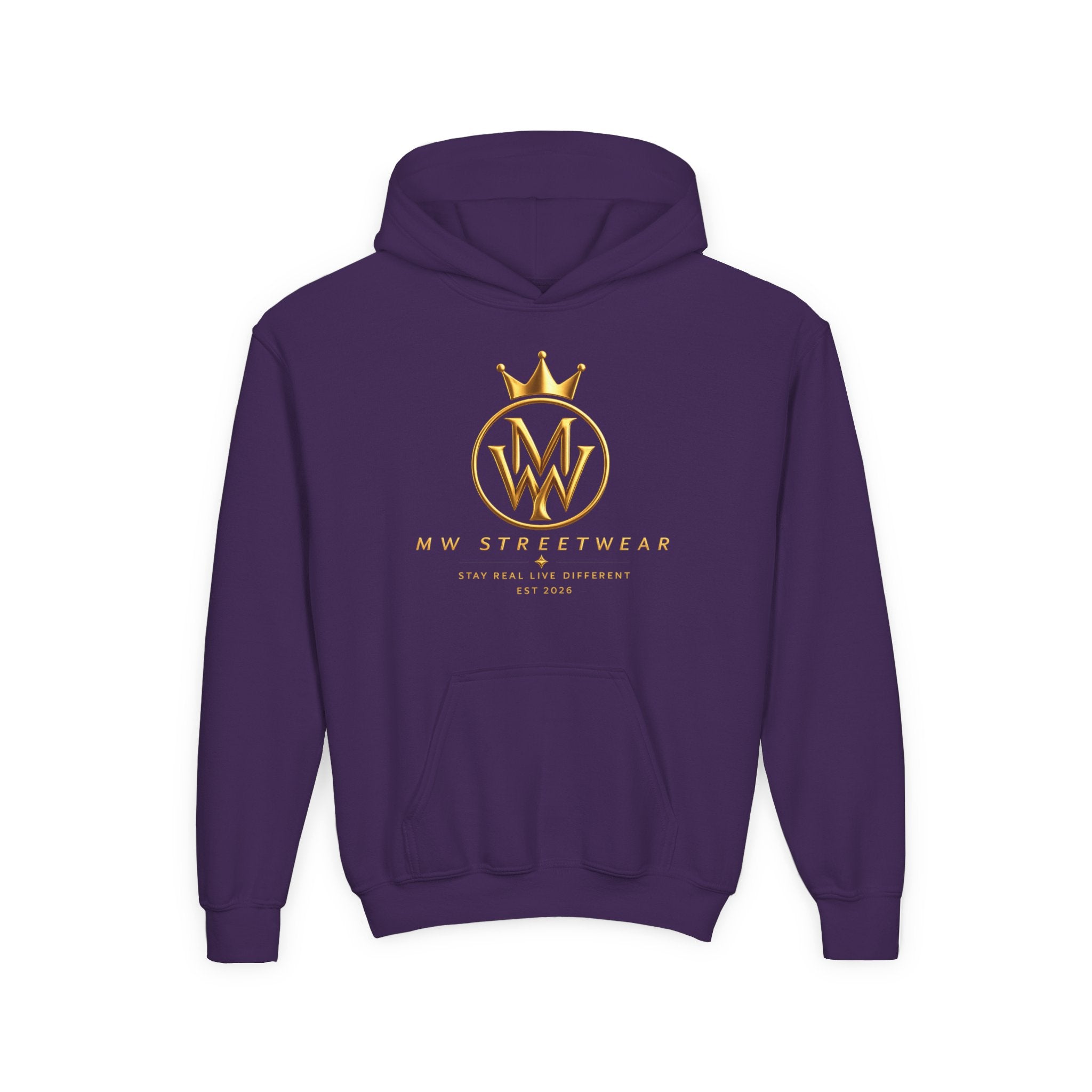 Youth Hoodie — MW Streetwear Gold Logo Pullover