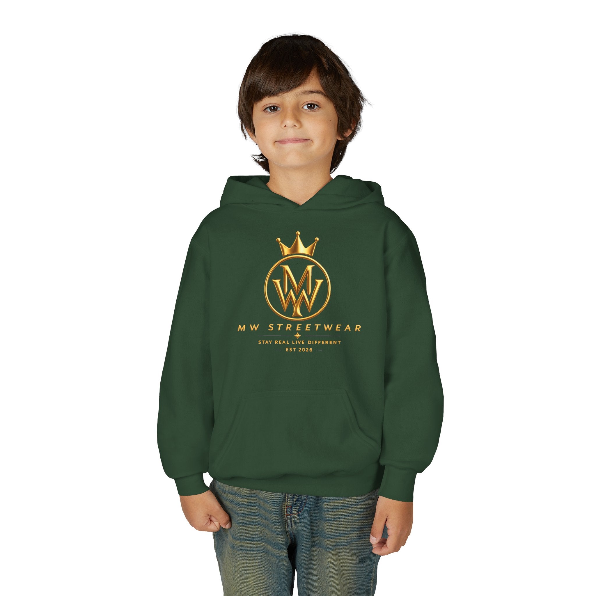 Youth Hoodie — MW Streetwear Gold Logo Pullover