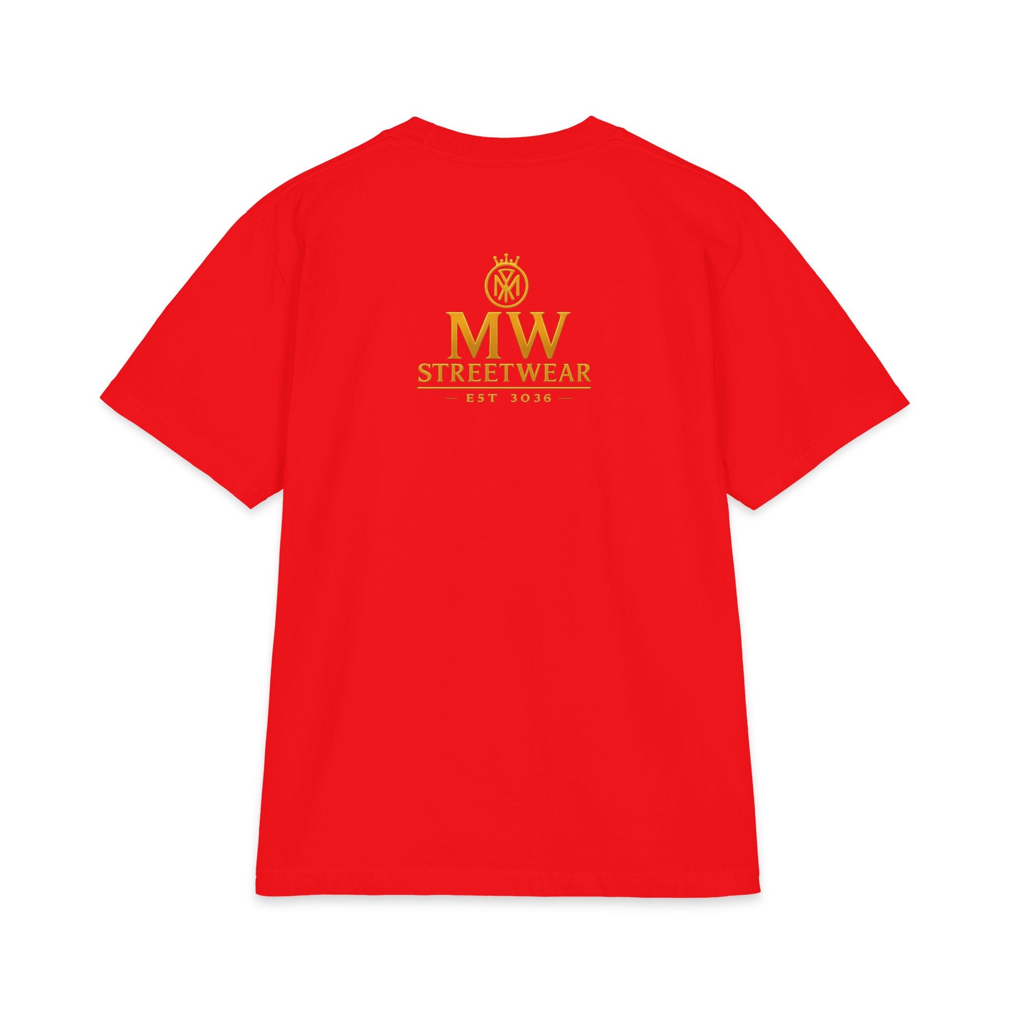 MW Streetwear Gold Crown T-Shirt — Luxury Logo Graphic Tee
