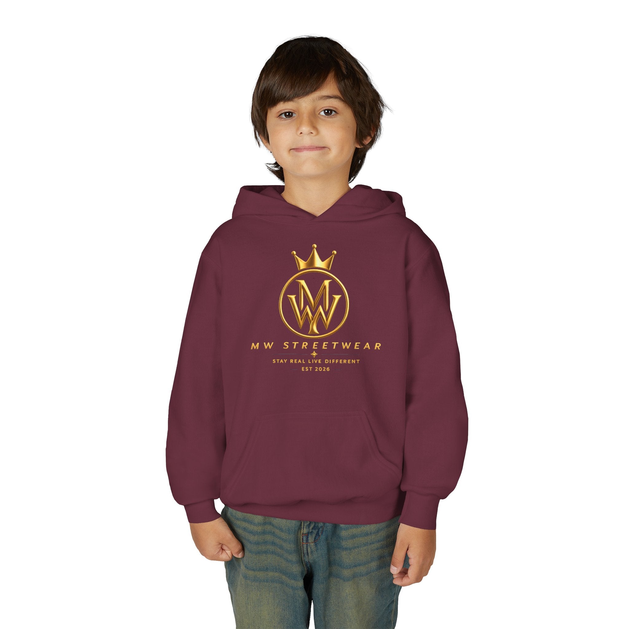 Youth Hoodie — MW Streetwear Gold Logo Pullover