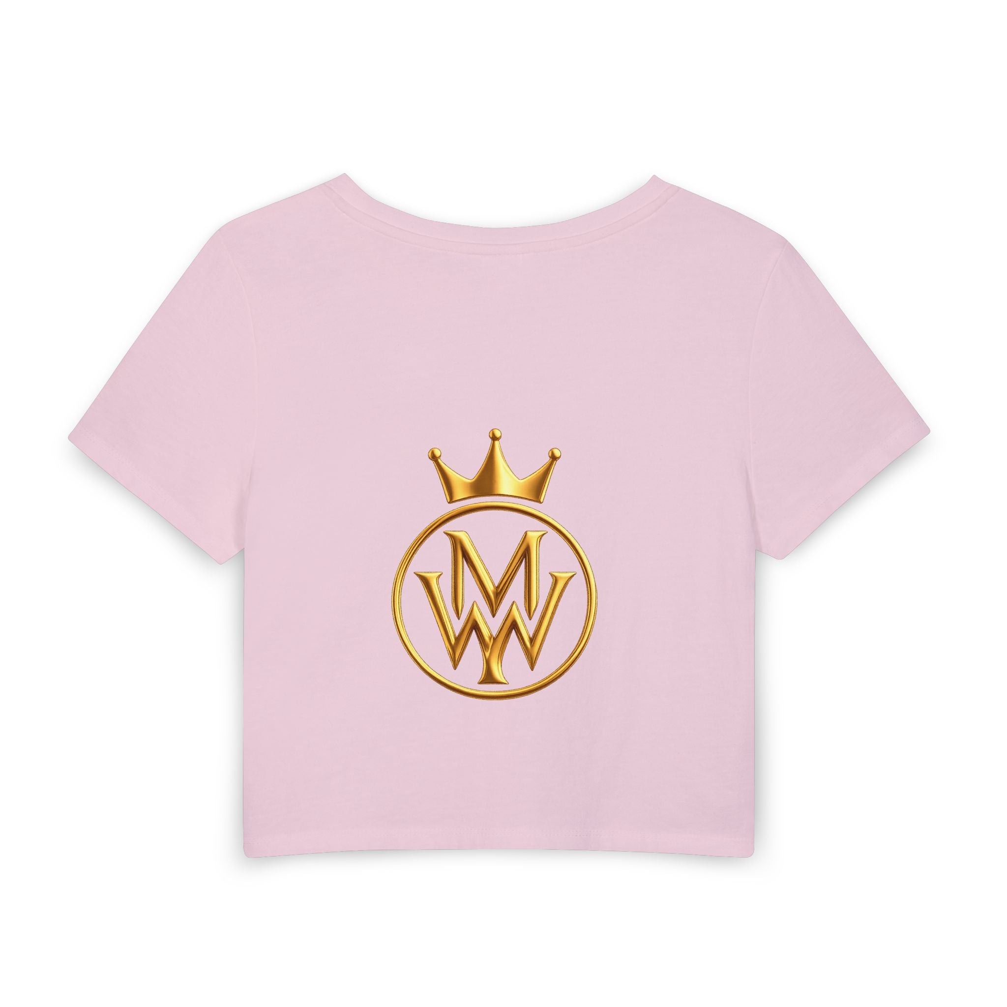 Women's Baby Tee — Gold Crown MW Streetwear Logo Crop Top