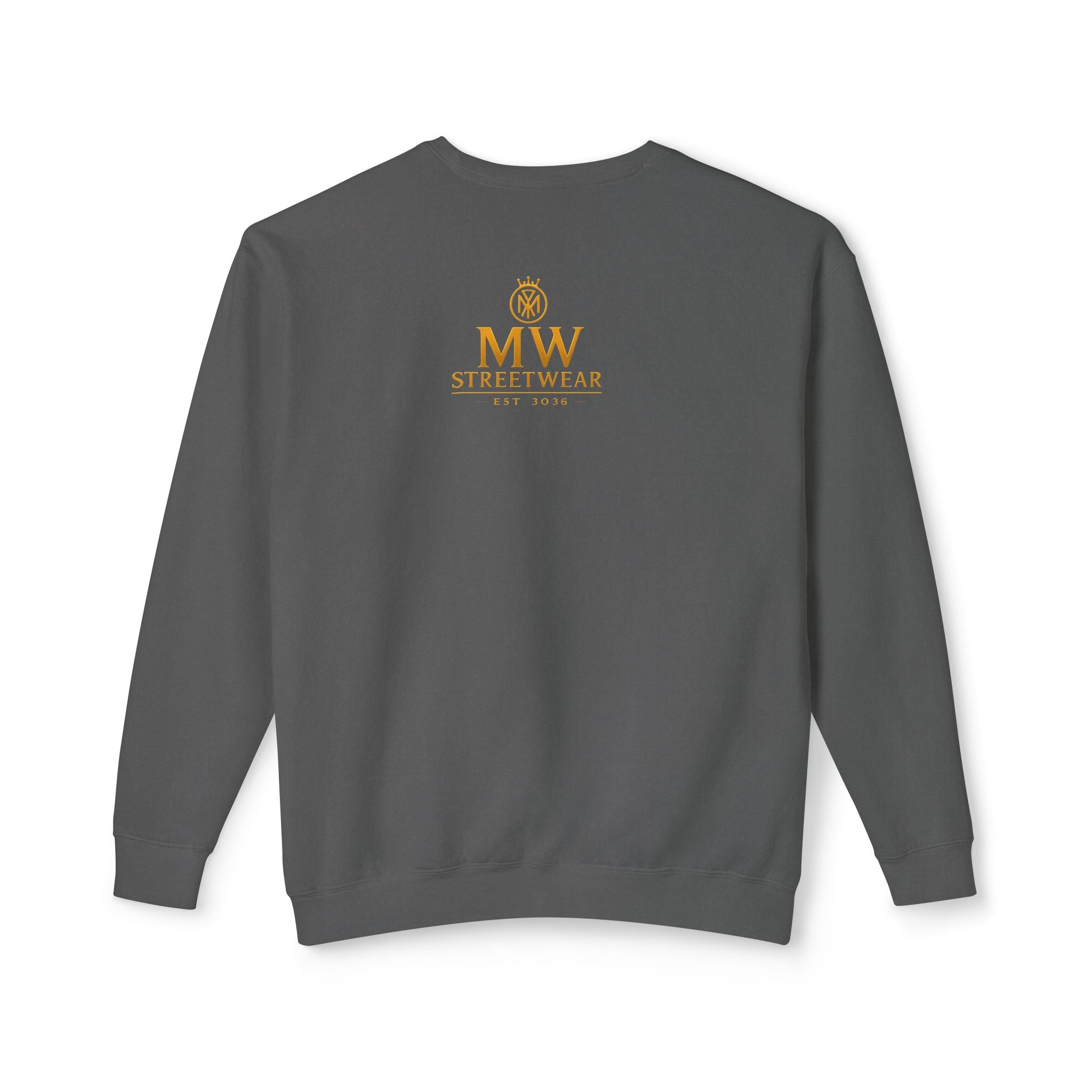 Gold Crown MW Logo Crewneck Sweatshirt — Luxury Monogram Streetwear