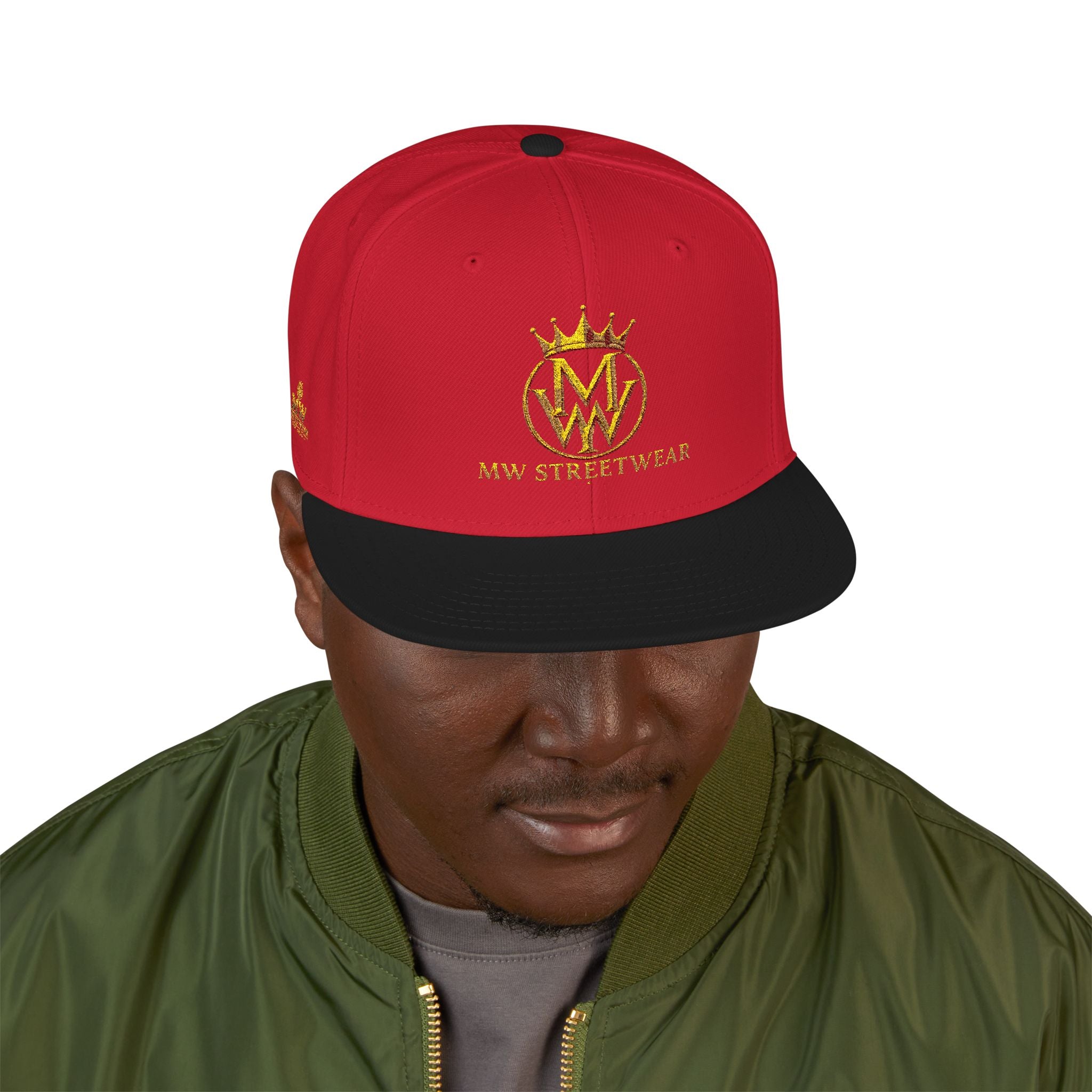 Embroidered Crown Logo Snapback Hat