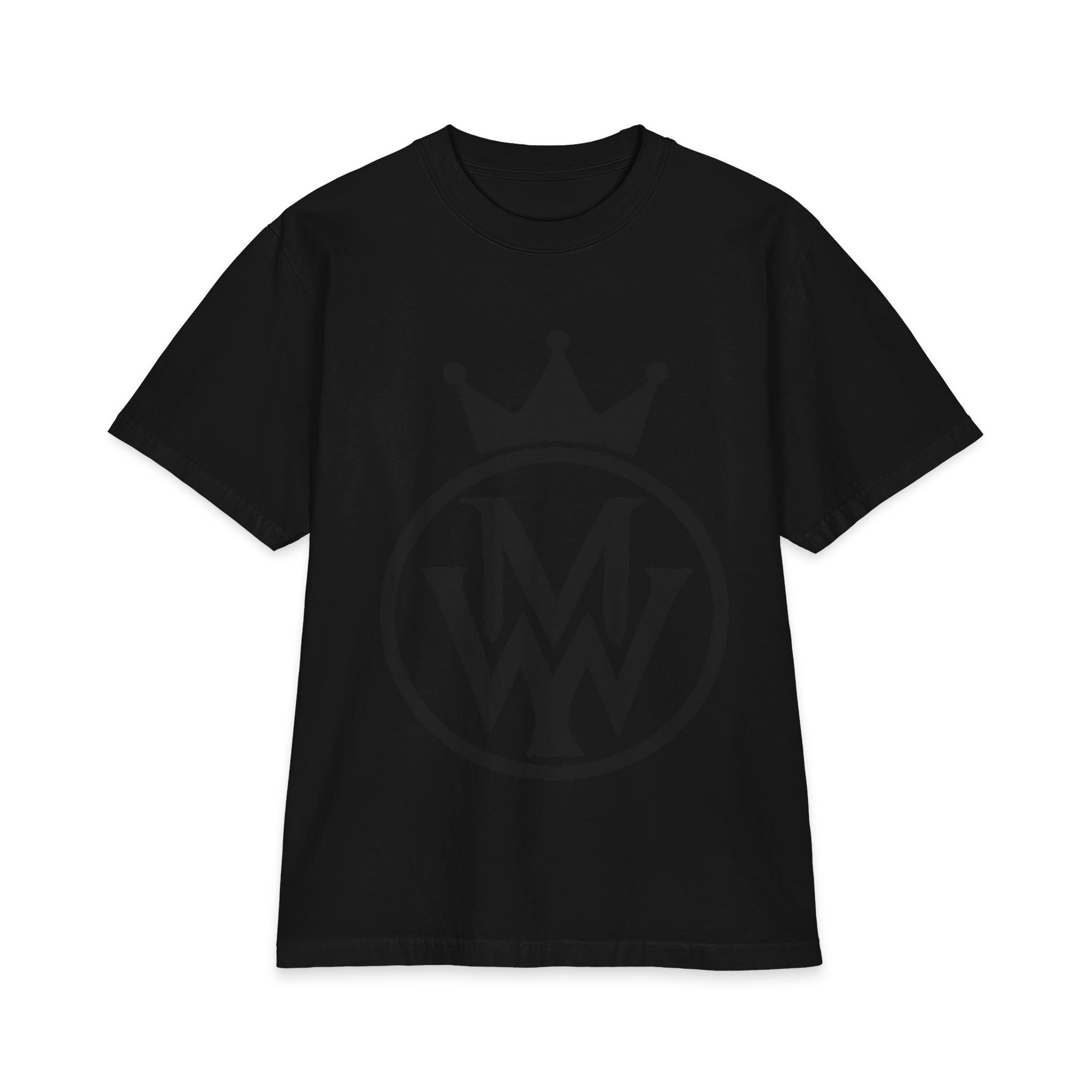 Crowned MW Logo T-Shirt — Minimal Monogram Graphic Tee