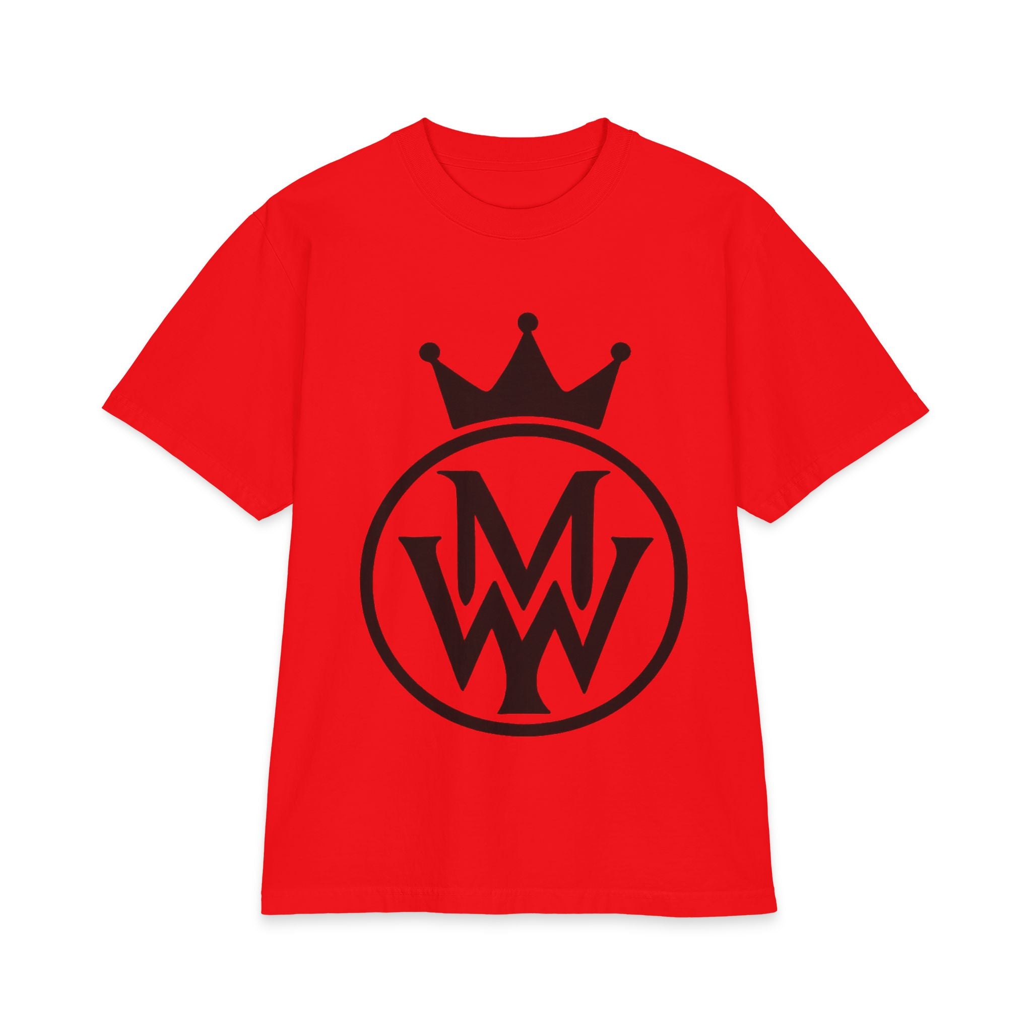 Crowned MW Logo T-Shirt — Minimal Monogram Graphic Tee