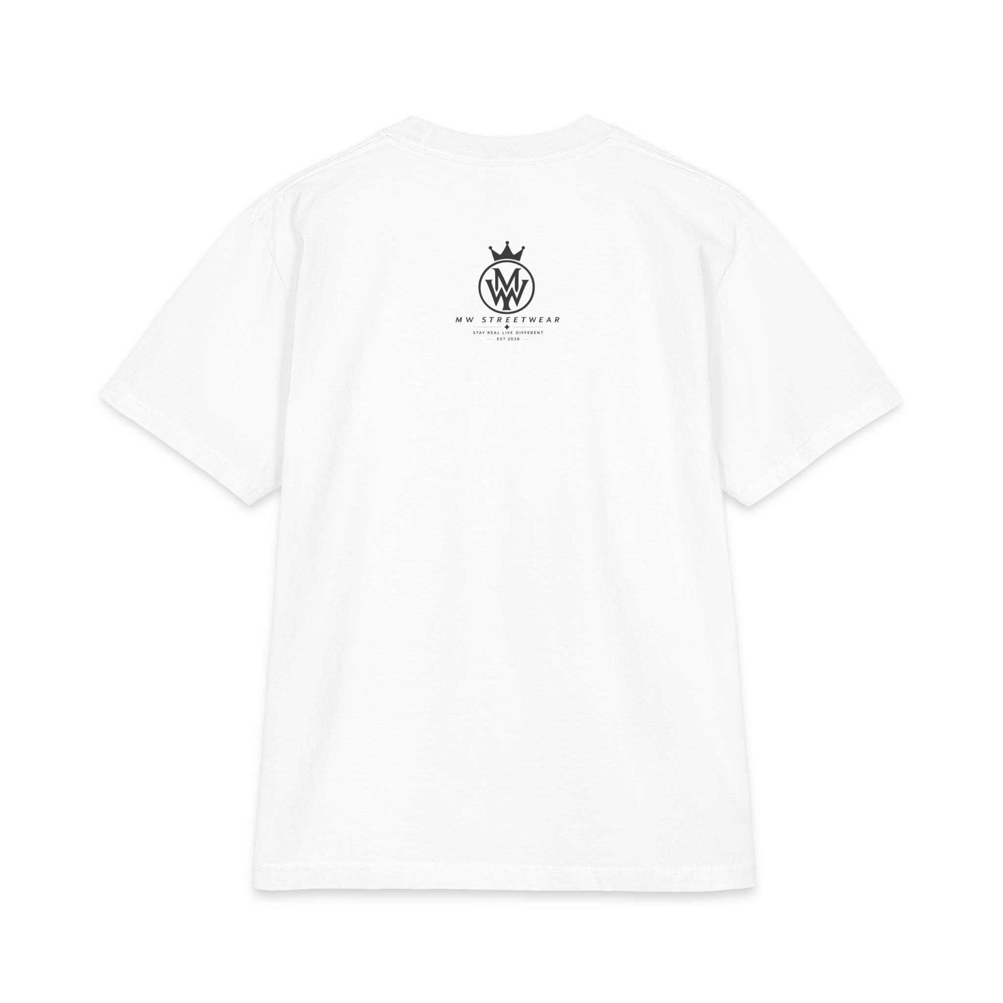 Crowned MW Logo T-Shirt — Minimal Monogram Graphic Tee