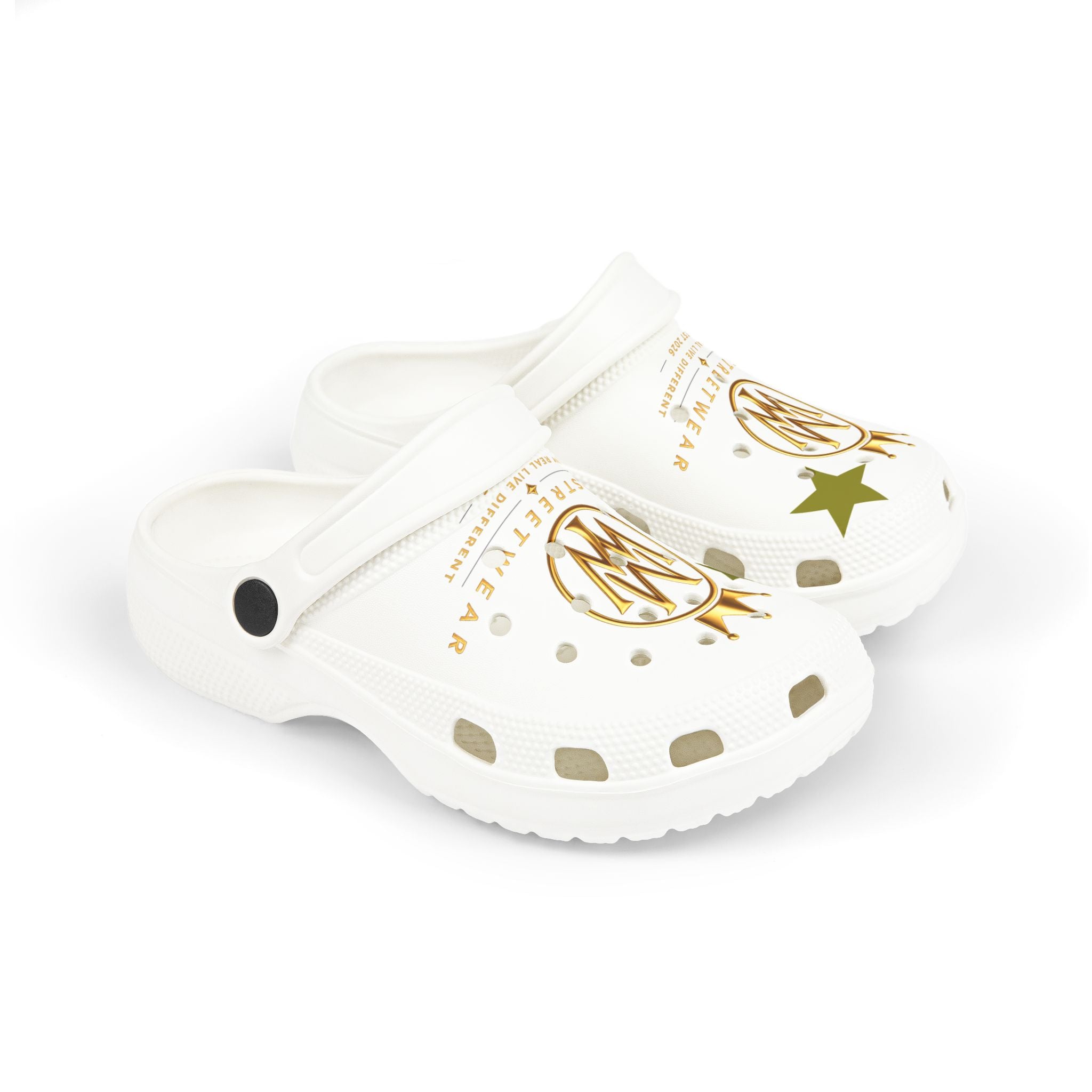 Kids Clogs — Gold Crown "MW Streetwear" EVA Foam Slip-Ons